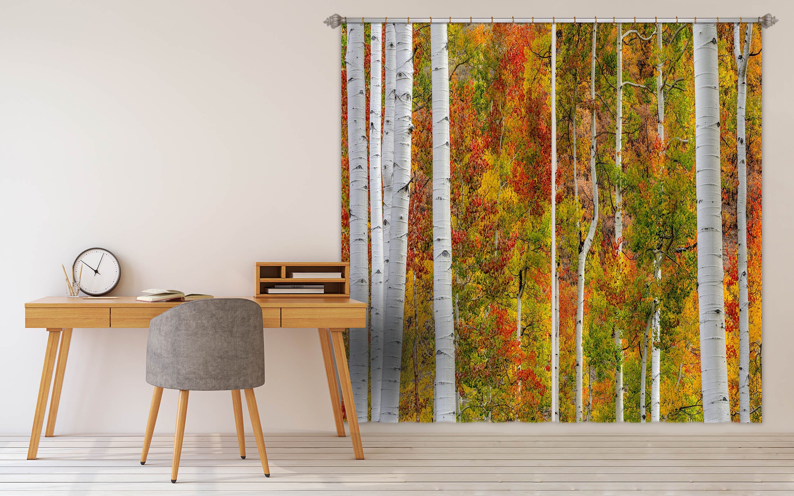 3D Sunny Forest 049 Marco Carmassi Curtain Curtains Drapes