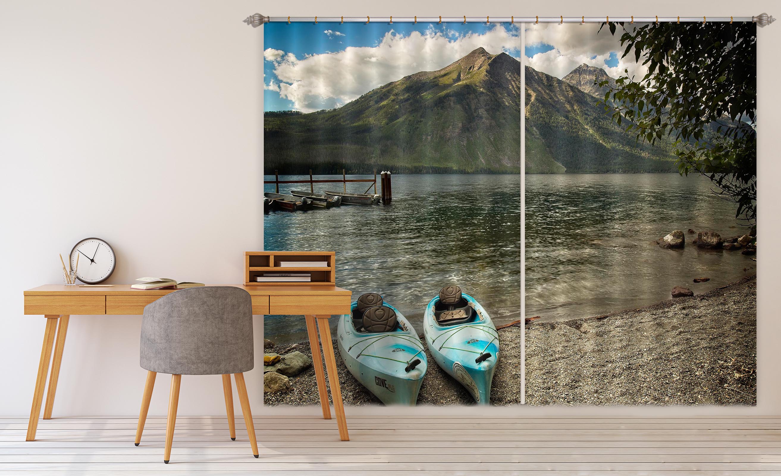 3D Underwater Ship 051 Kathy Barefield Curtain Curtains Drapes