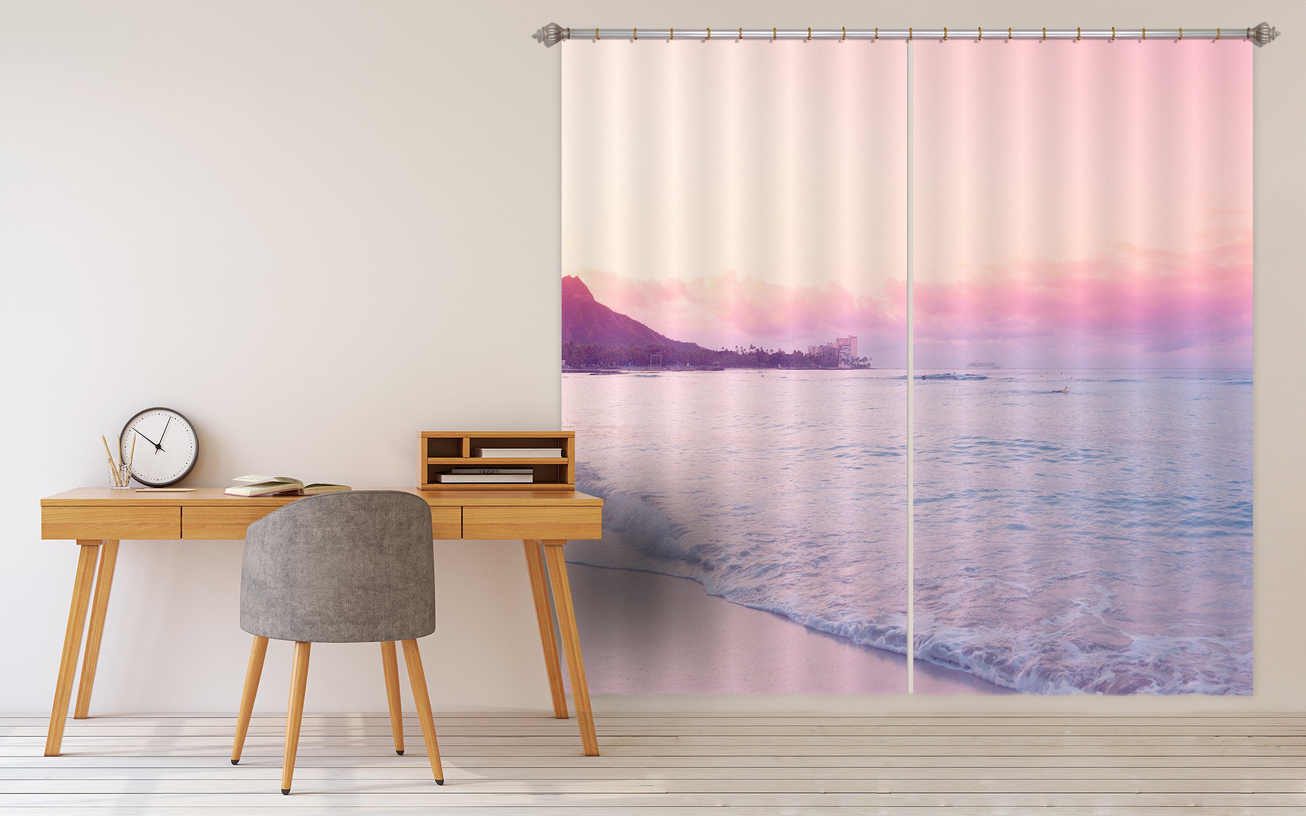 3D Pink Sky 058 Noirblanc777 Curtain Curtains Drapes