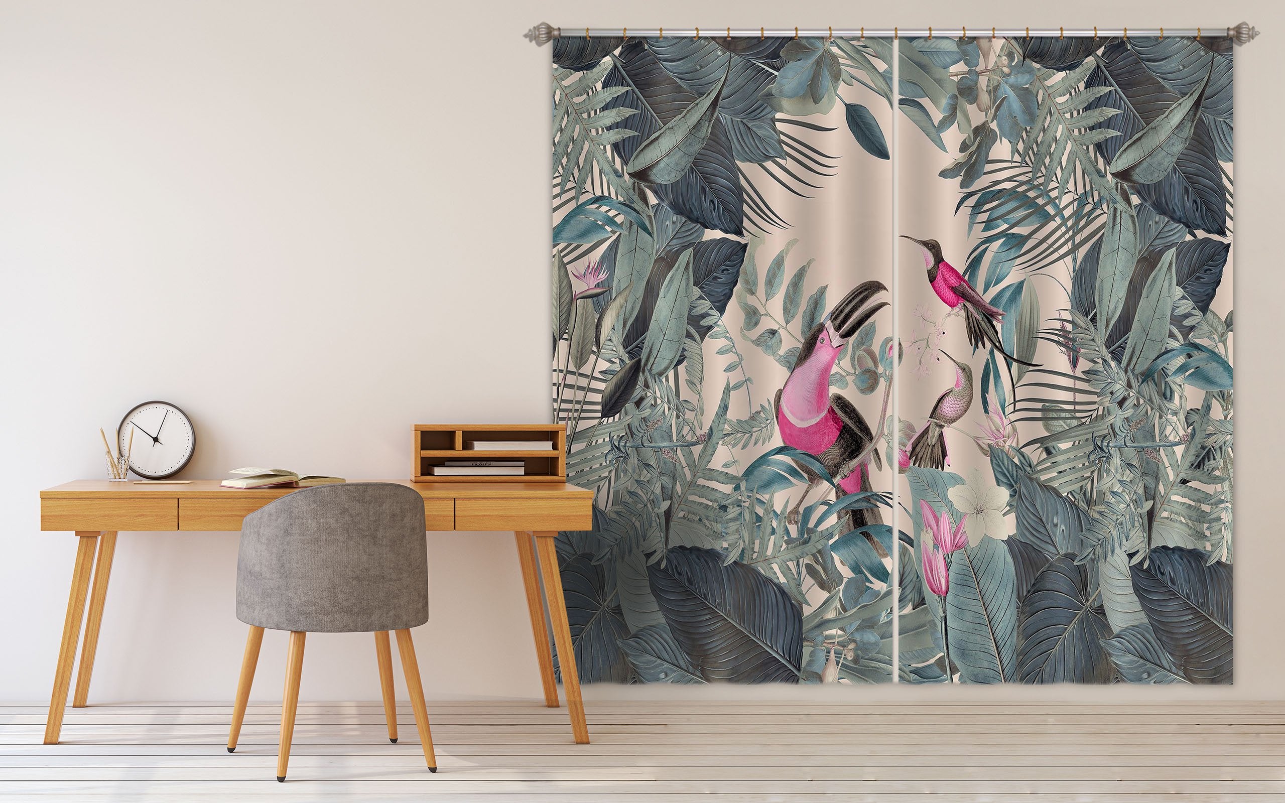 3D Bird Feeding 048 Andrea haase Curtain Curtains Drapes Wallpaper AJ Wallpaper 