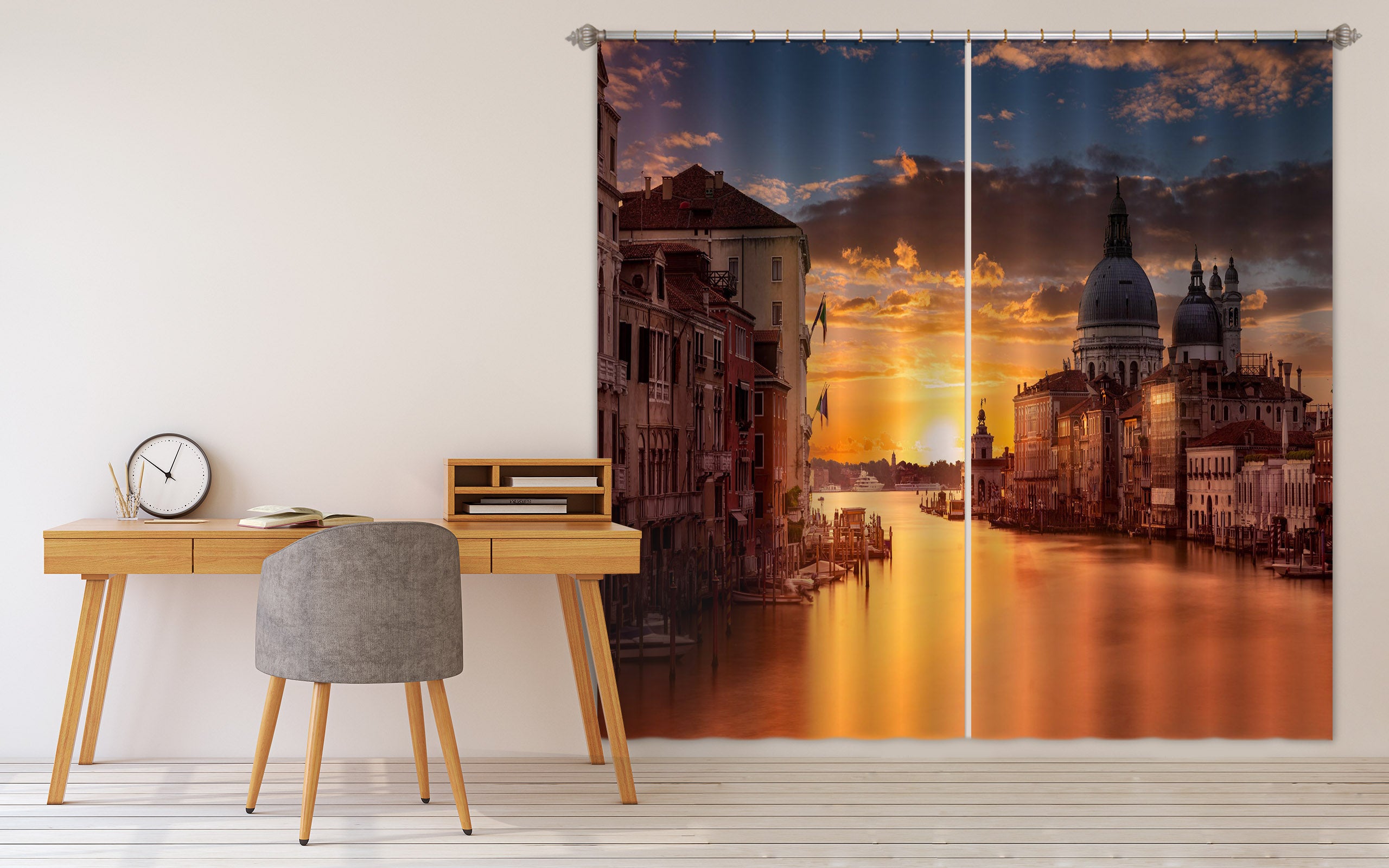 3D River At Dusk 109 Marco Carmassi Curtain Curtains Drapes