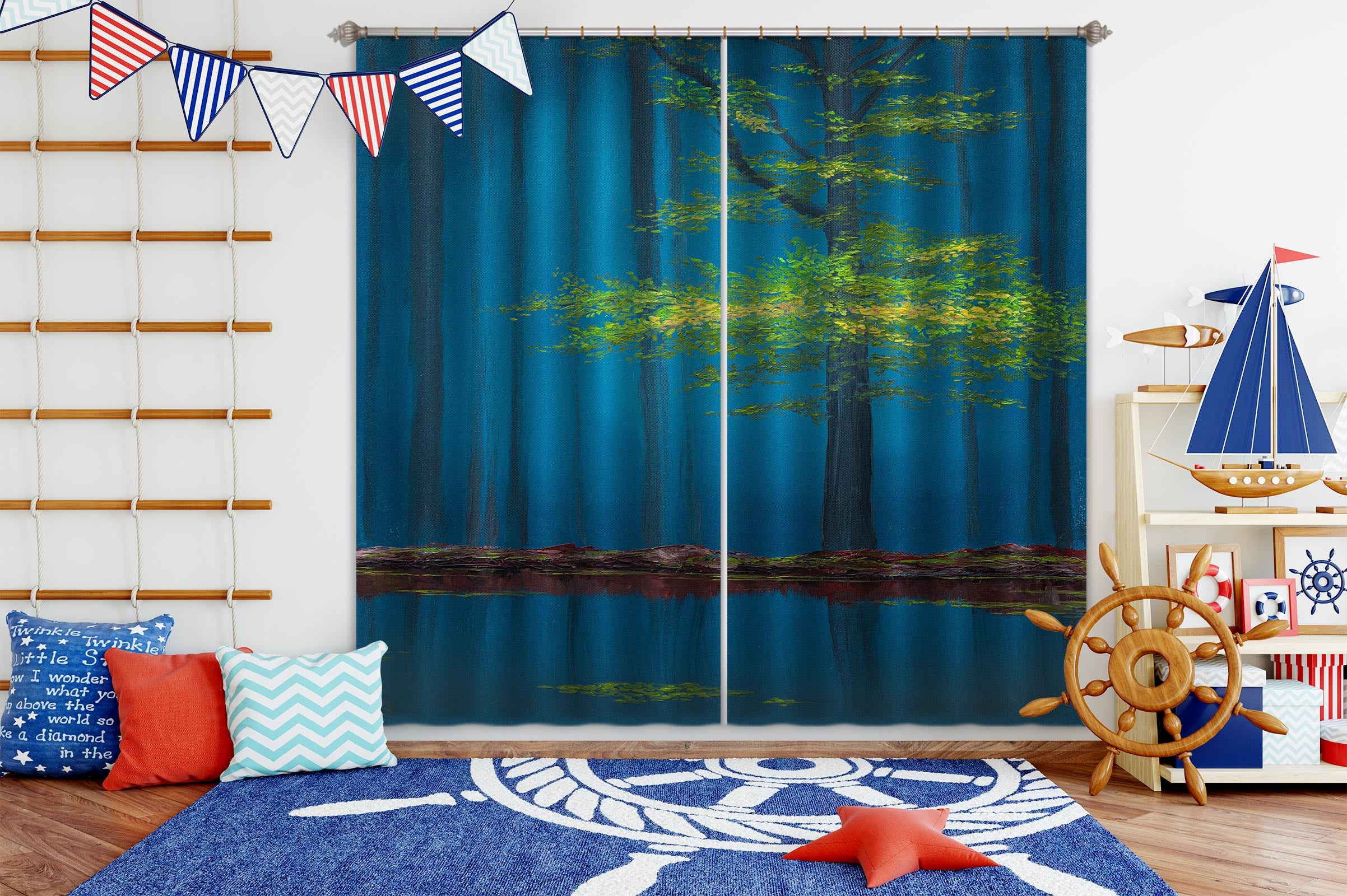 3D Tree 1718 Marina Zotova Curtain Curtains Drapes