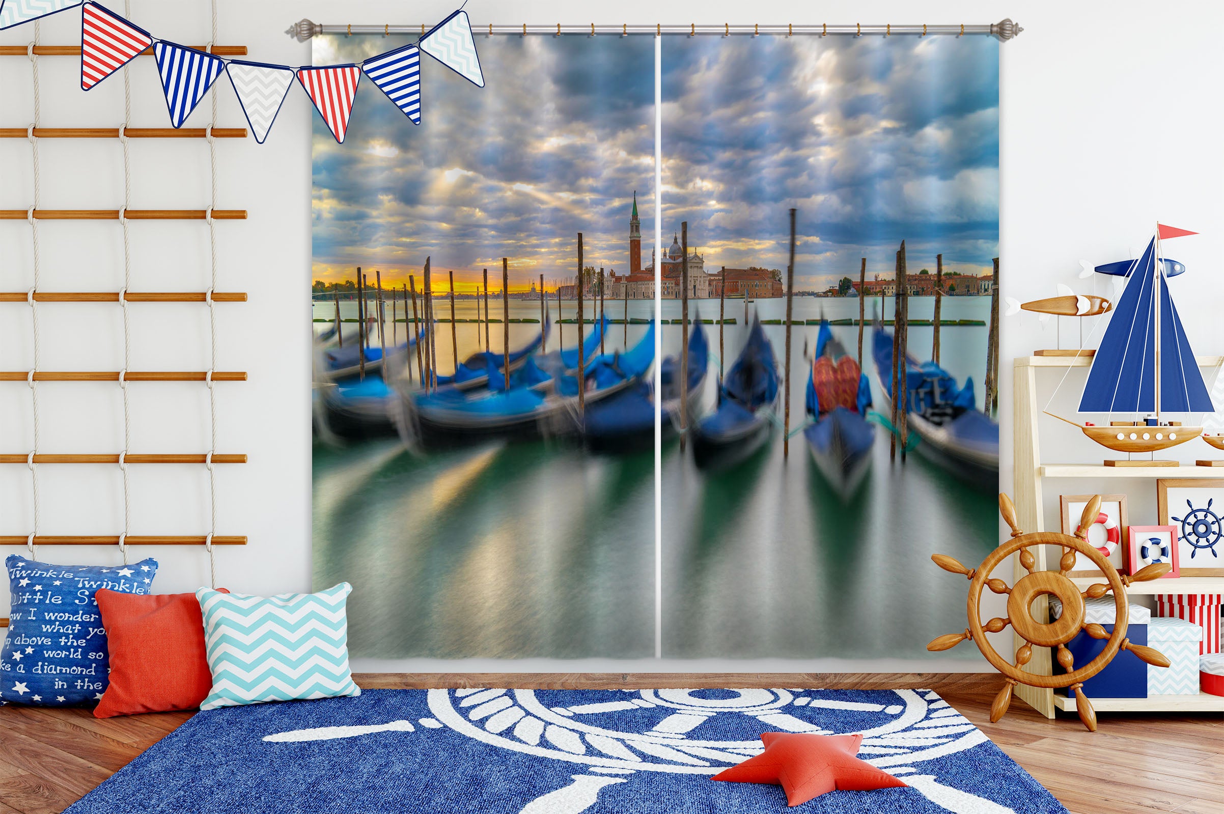 3D River Regatta 185 Marco Carmassi Curtain Curtains Drapes