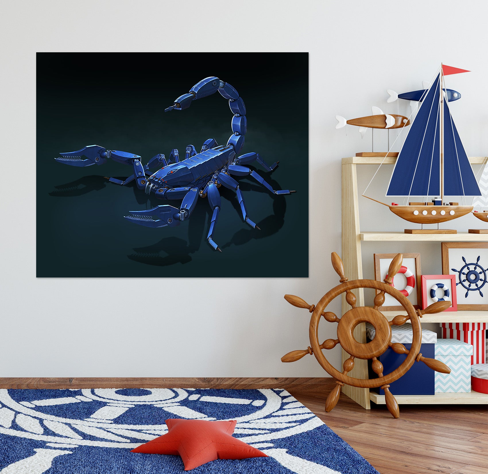 3D Metal Scorpion 053 Vincent Hie Wall Sticker