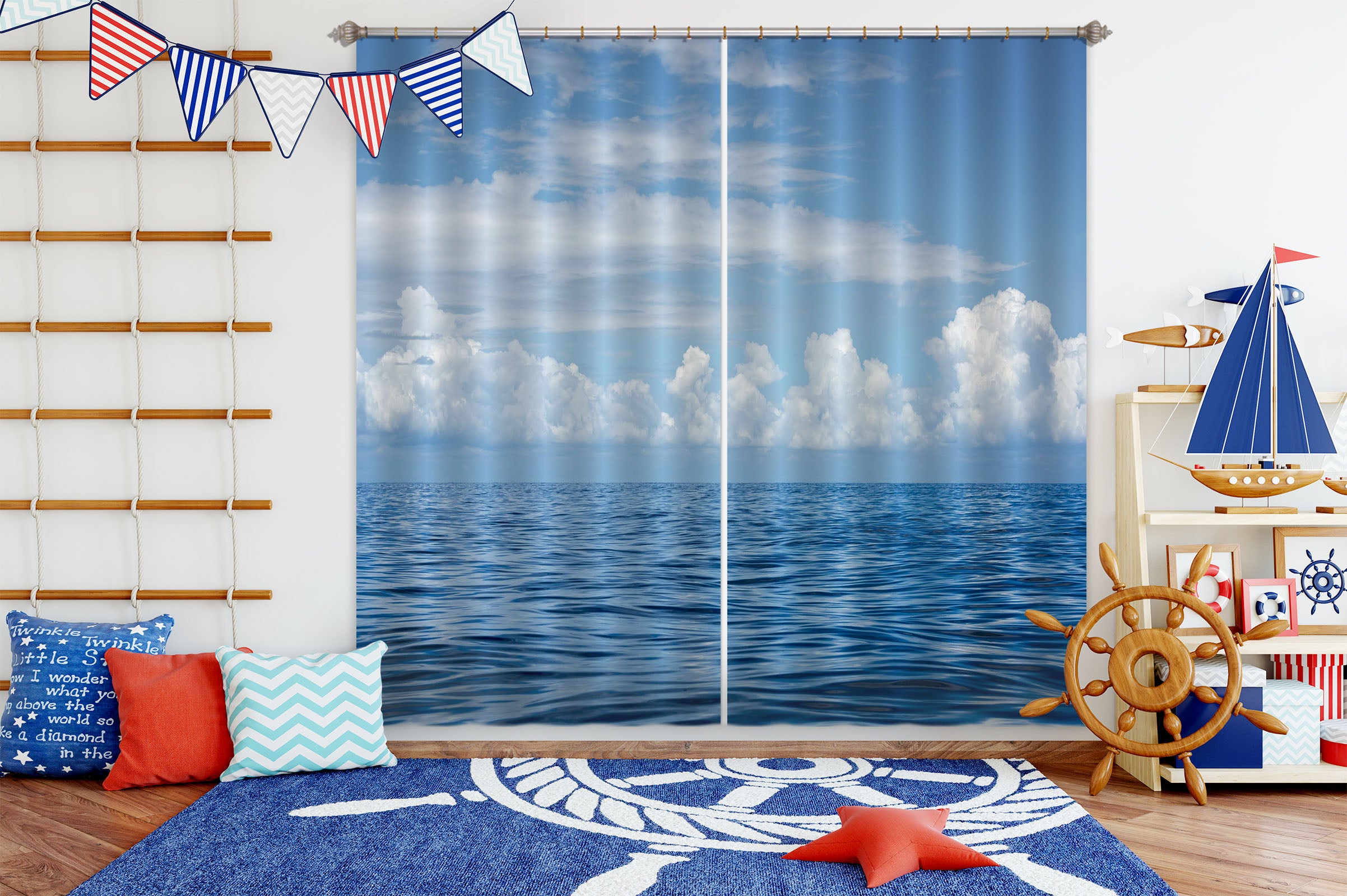 3D Crystal Clear Water 113 Marco Carmassi Curtain Curtains Drapes