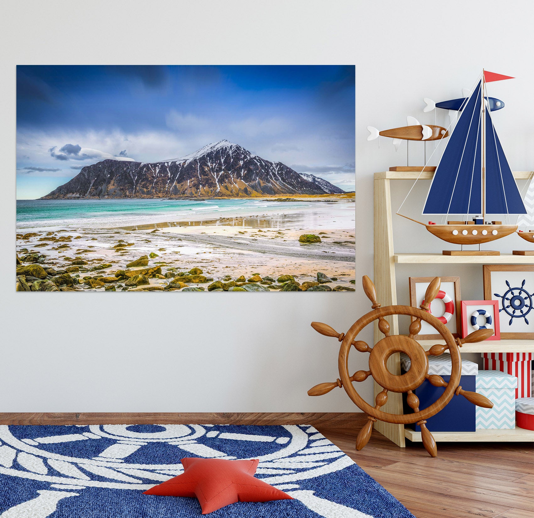 3D Green Sea 187 Marco Carmassi Wall Sticker