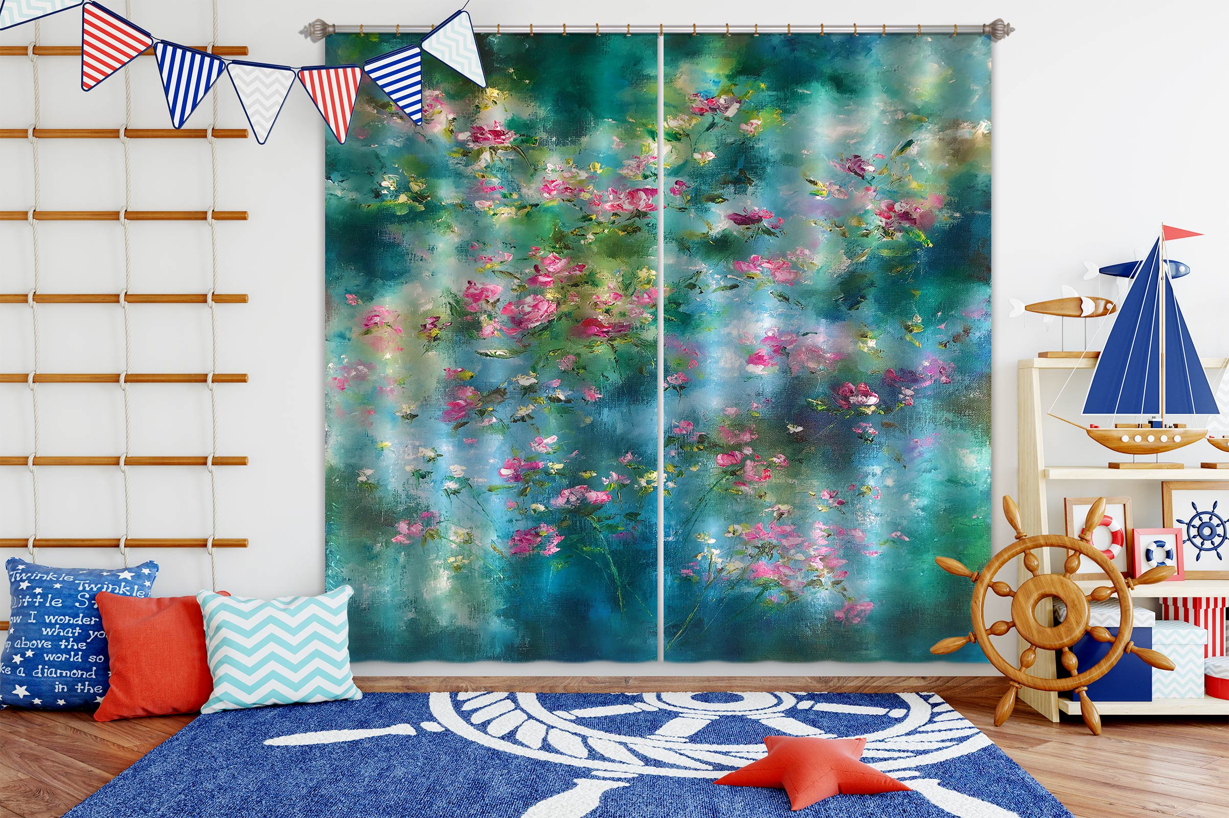 3D Beautiful Bouquet 356 Skromova Marina Curtain Curtains Drapes