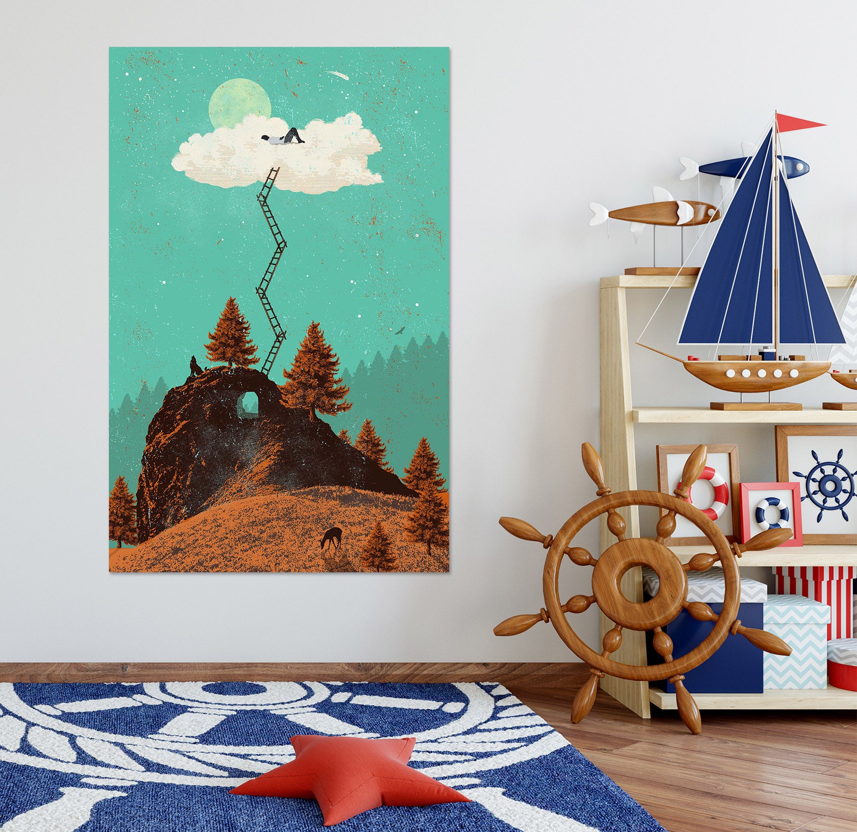 3D Ladder 011 Showdeer Wall Sticker