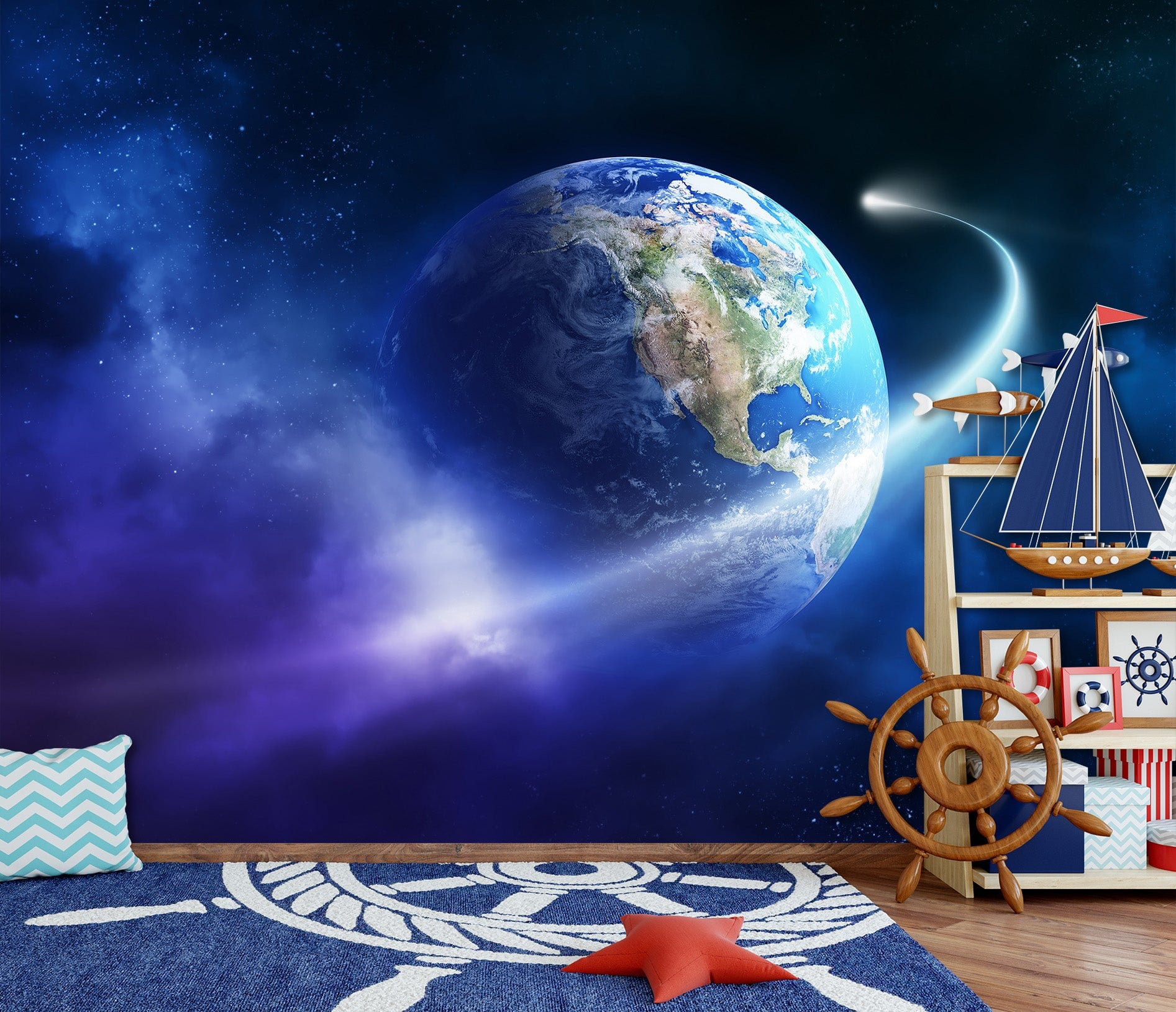 3D Earth Starry Sky 139 Wall Murals Wallpaper AJ Wallpaper 2 