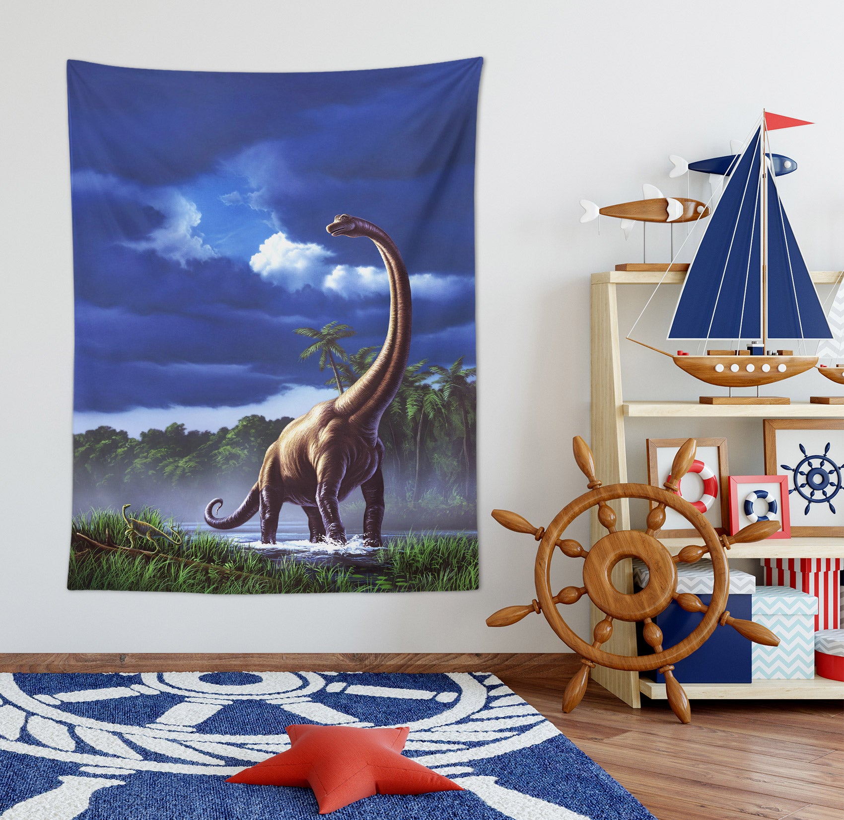 3D Forest Dinosaur 111143 Jerry LoFaro Tapestry Hanging Cloth Hang