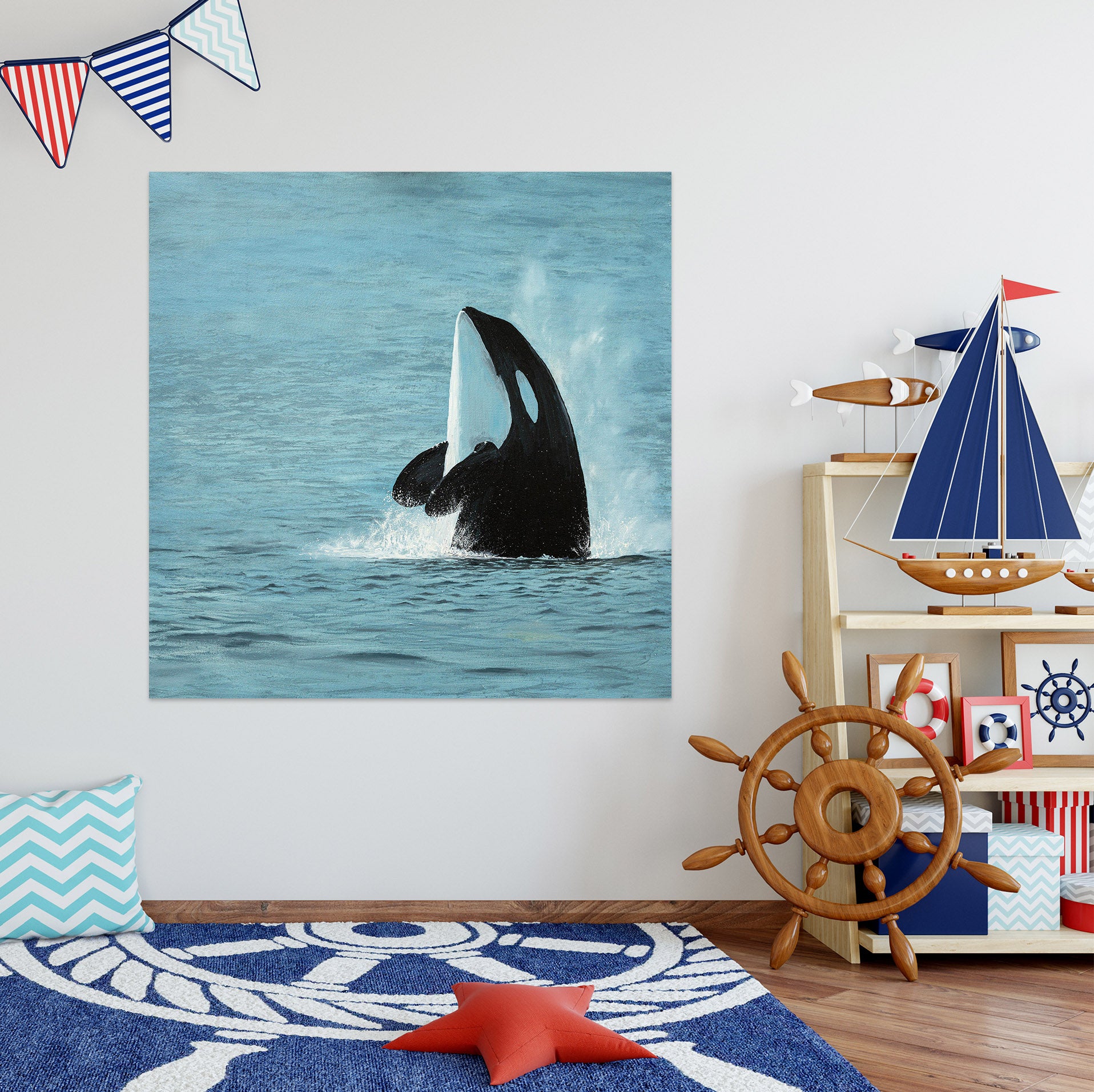 3D Whale 1809 Marina Zotova Wall Sticker