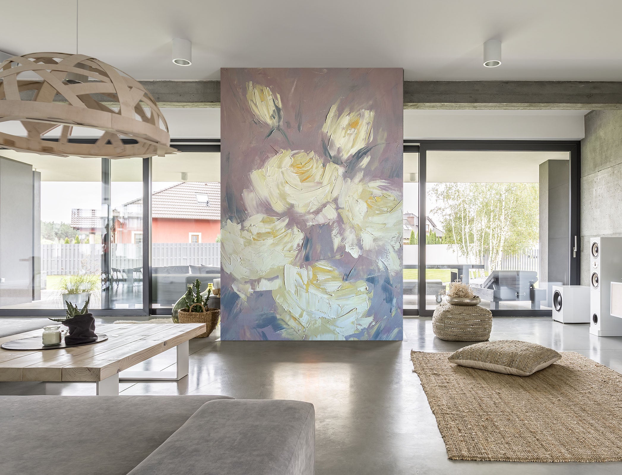 3D White Rose 2631 Skromova Marina Wall Mural Wall Murals