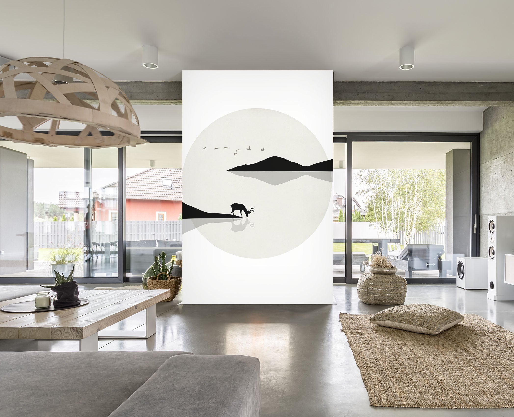 3D Landscape Fawn 061 Wall Murals