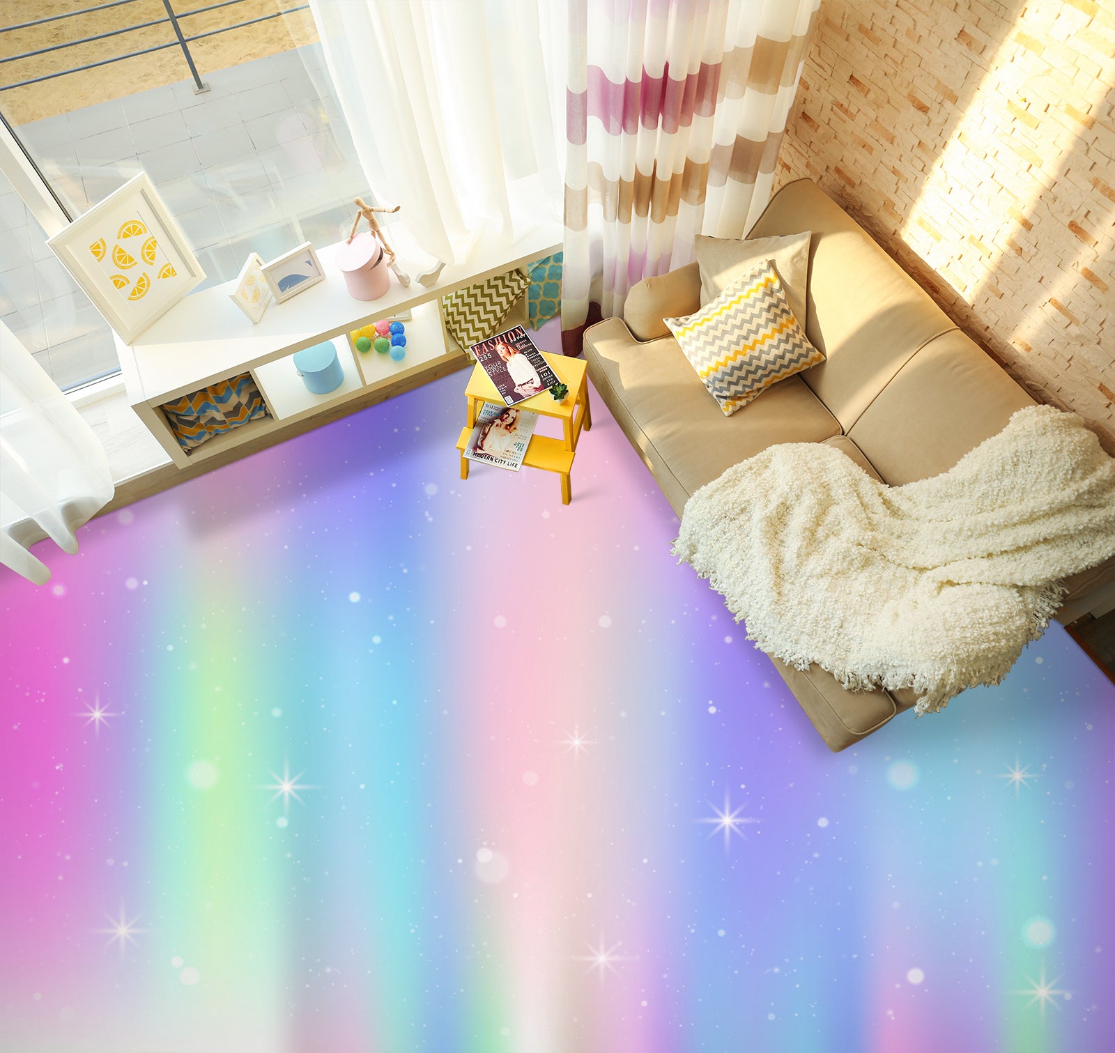 3D Dreamy Colorful 1215 Floor Mural  Wallpaper Murals Self-Adhesive Removable Print Epoxy