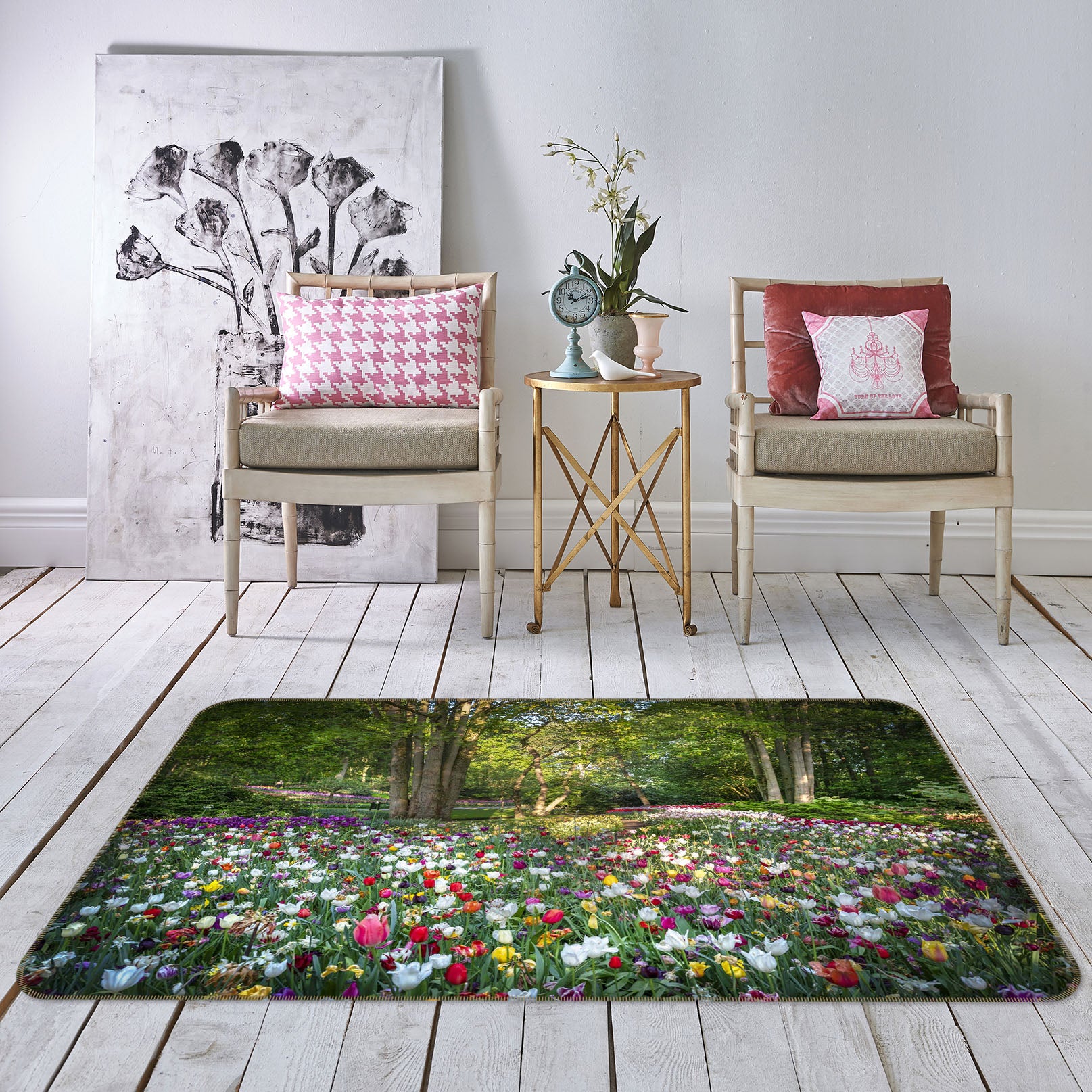 3D Forest Garden 1139 Marco Carmassi Rug Non Slip Rug Mat