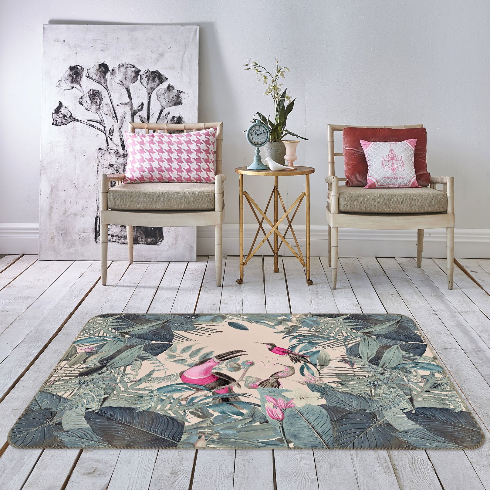 3D Bird Of Prey 1009 Andrea haase Rug Non Slip Rug Mat Mat AJ Creativity Home 