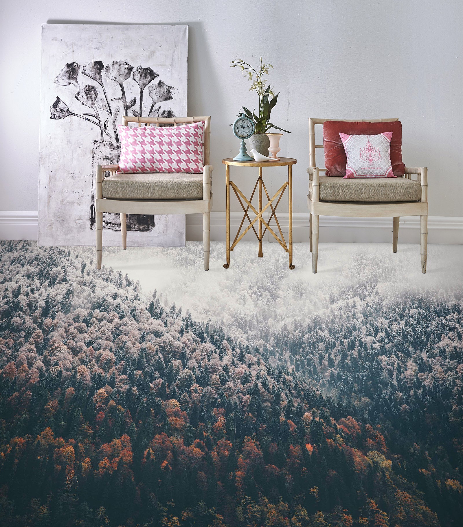 3D Snowy Mountain Forest 068 Floor Mural  Wallpaper Murals Rug & Mat Print Epoxy waterproof bath floor