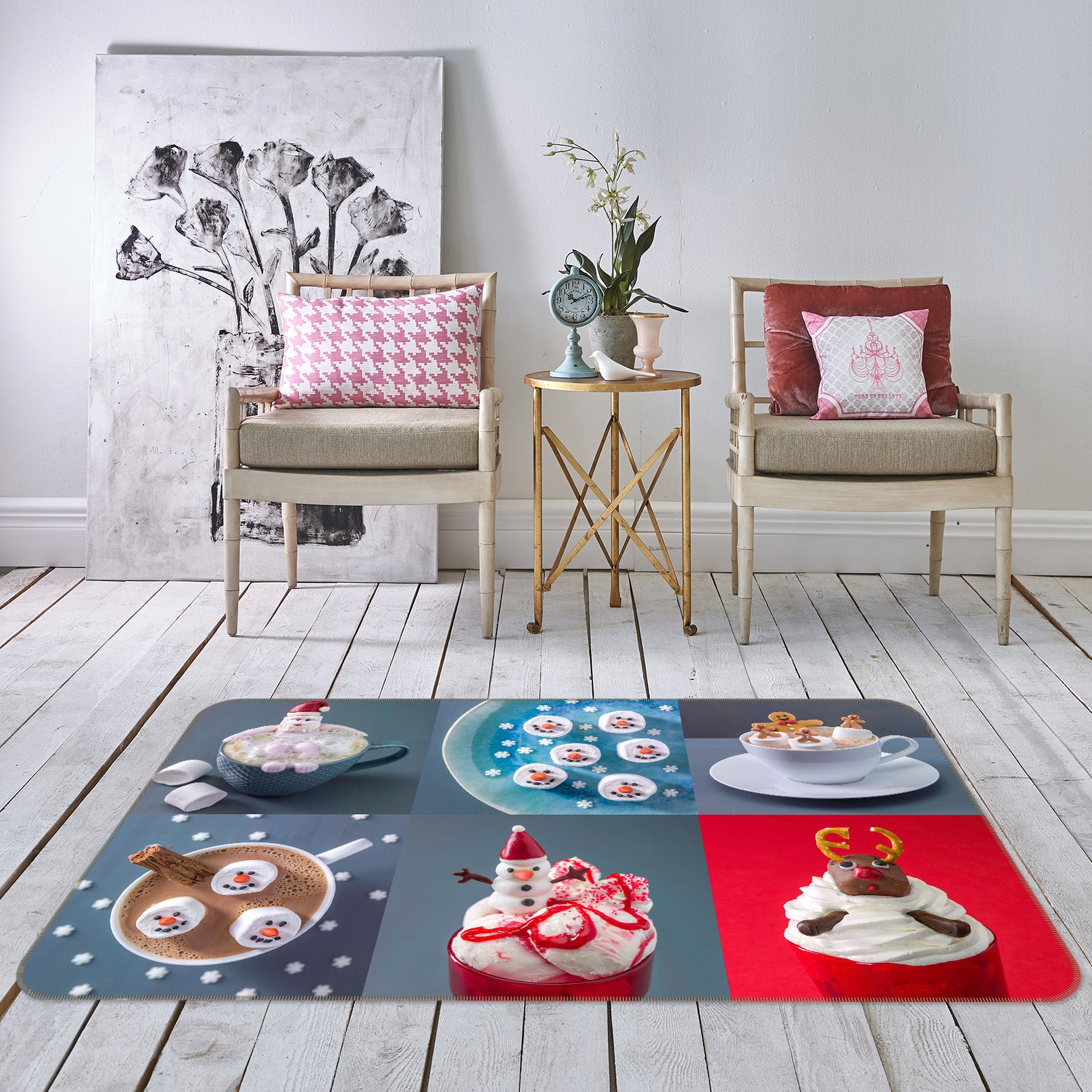 3D Delicious Cake 2024 Assaf Frank Rug Non Slip Rug Mat