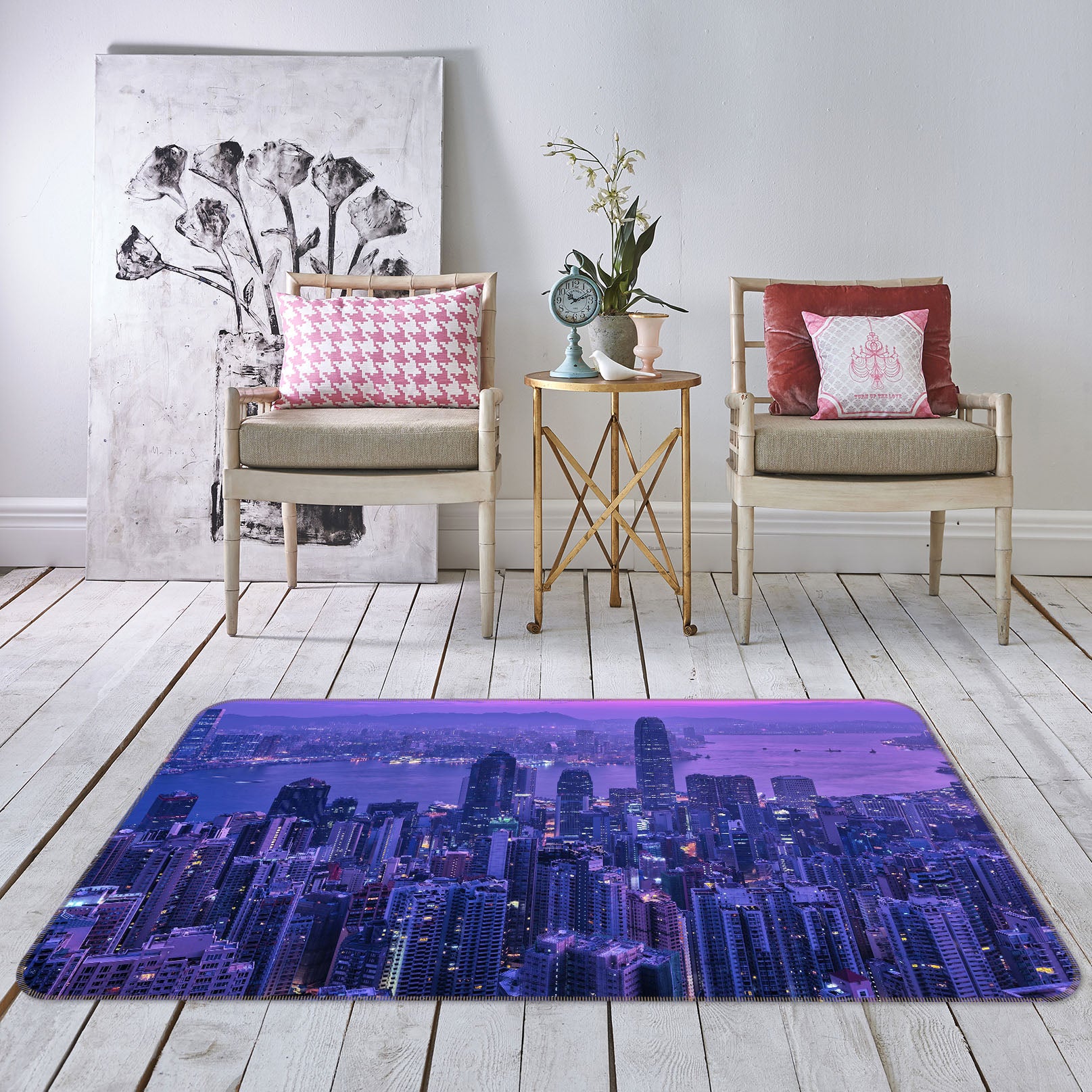 3D Hazy City 1177 Marco Carmassi Rug Non Slip Rug Mat
