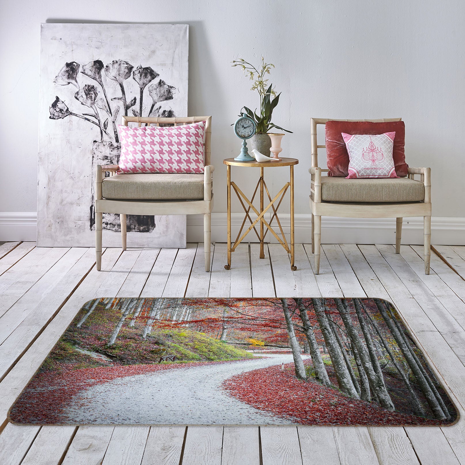 3D Forest Path 1163 Marco Carmassi Rug Non Slip Rug Mat