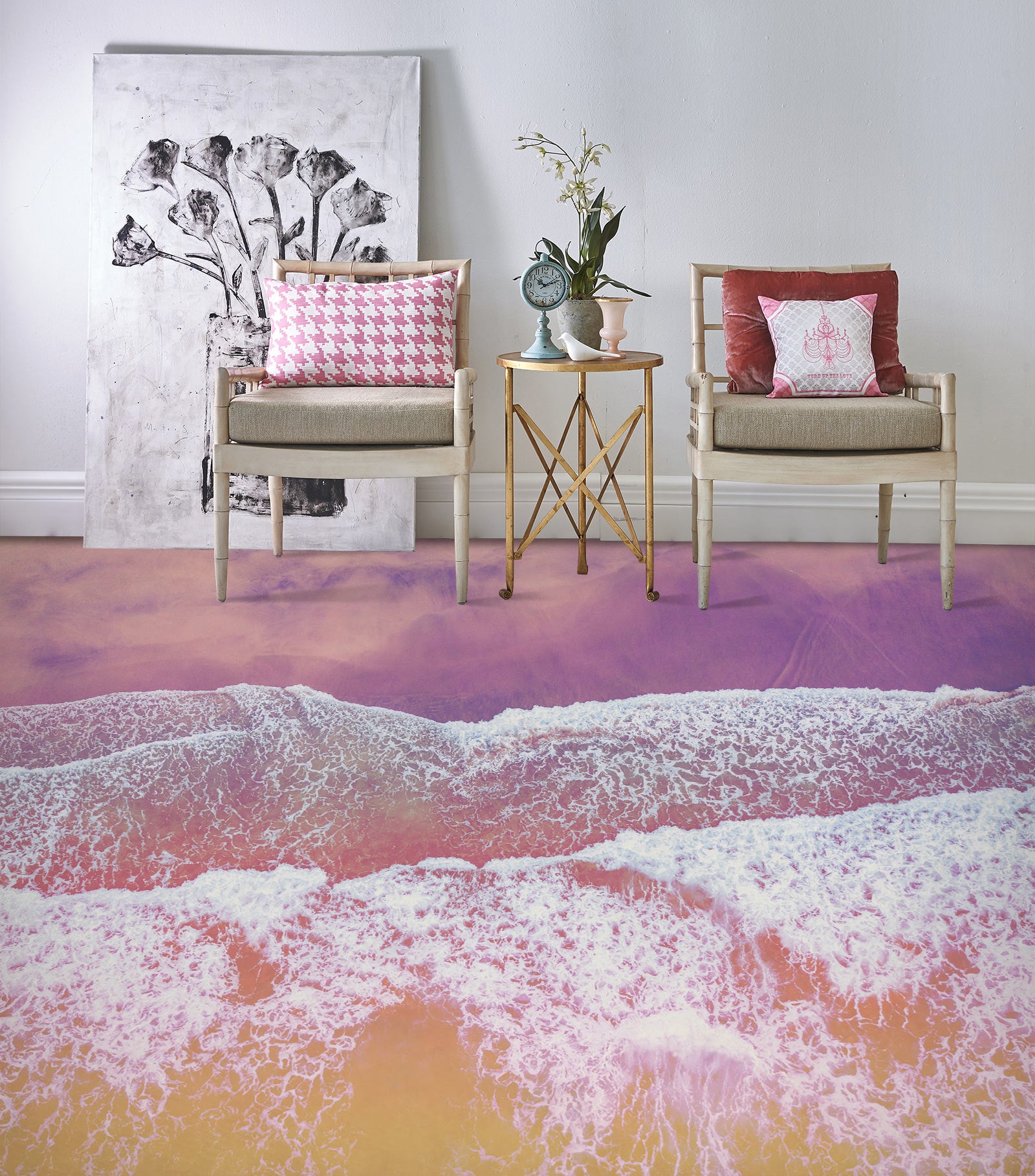 3D Dreamy Purple Sea 489 Floor Mural  Wallpaper Murals Rug & Mat Print Epoxy waterproof bath floor