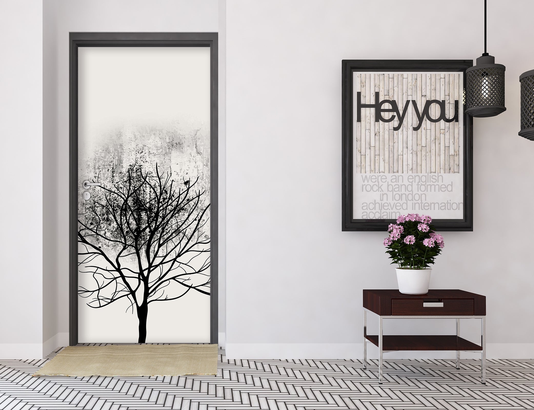 3D Black Dead Tree 10154 Boris Draschoff Door Mural