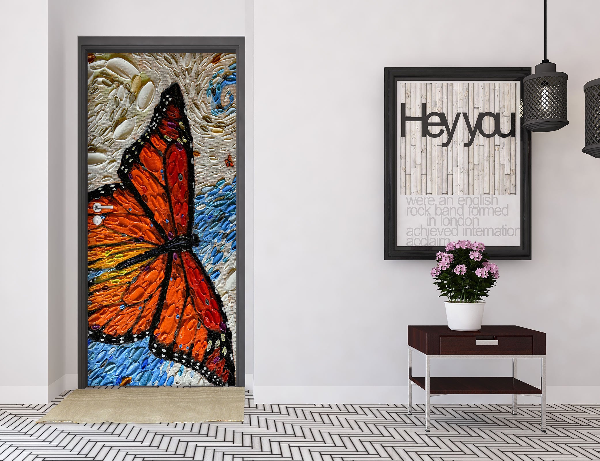3D Butterfly Pattern 11307 Dena Tollefson Door Mural