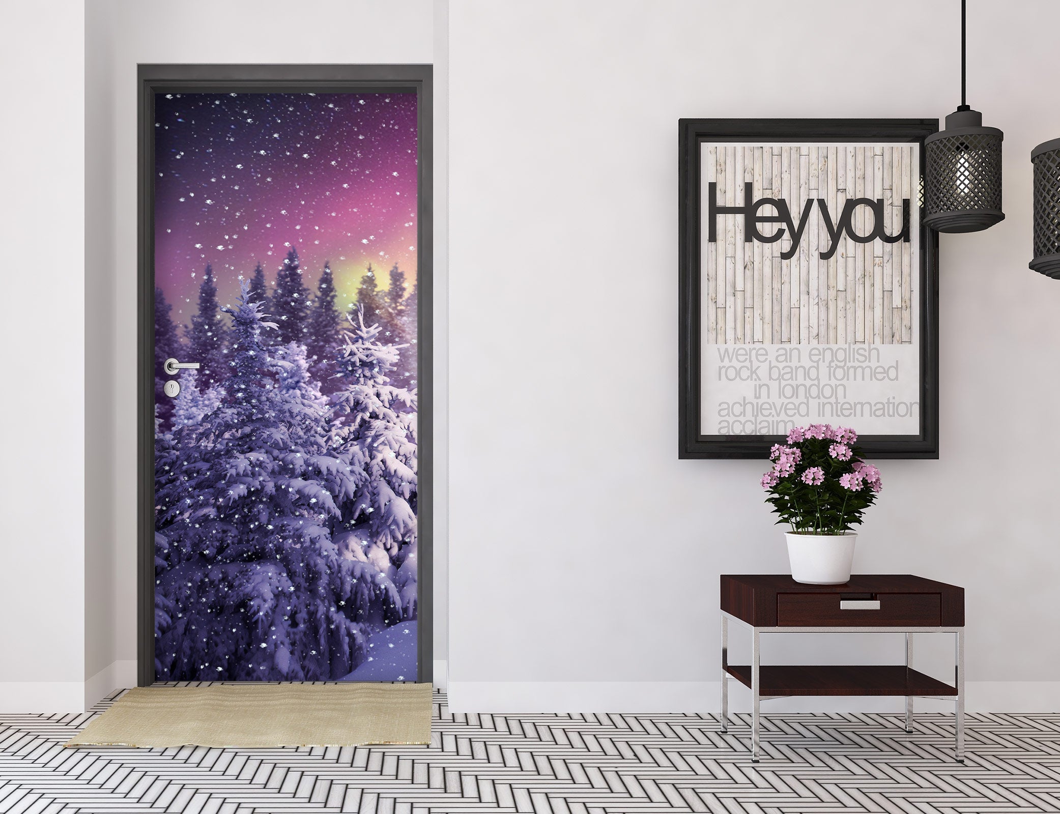 3D Snowy Woods 112151 Jerry LoFaro Door Mural