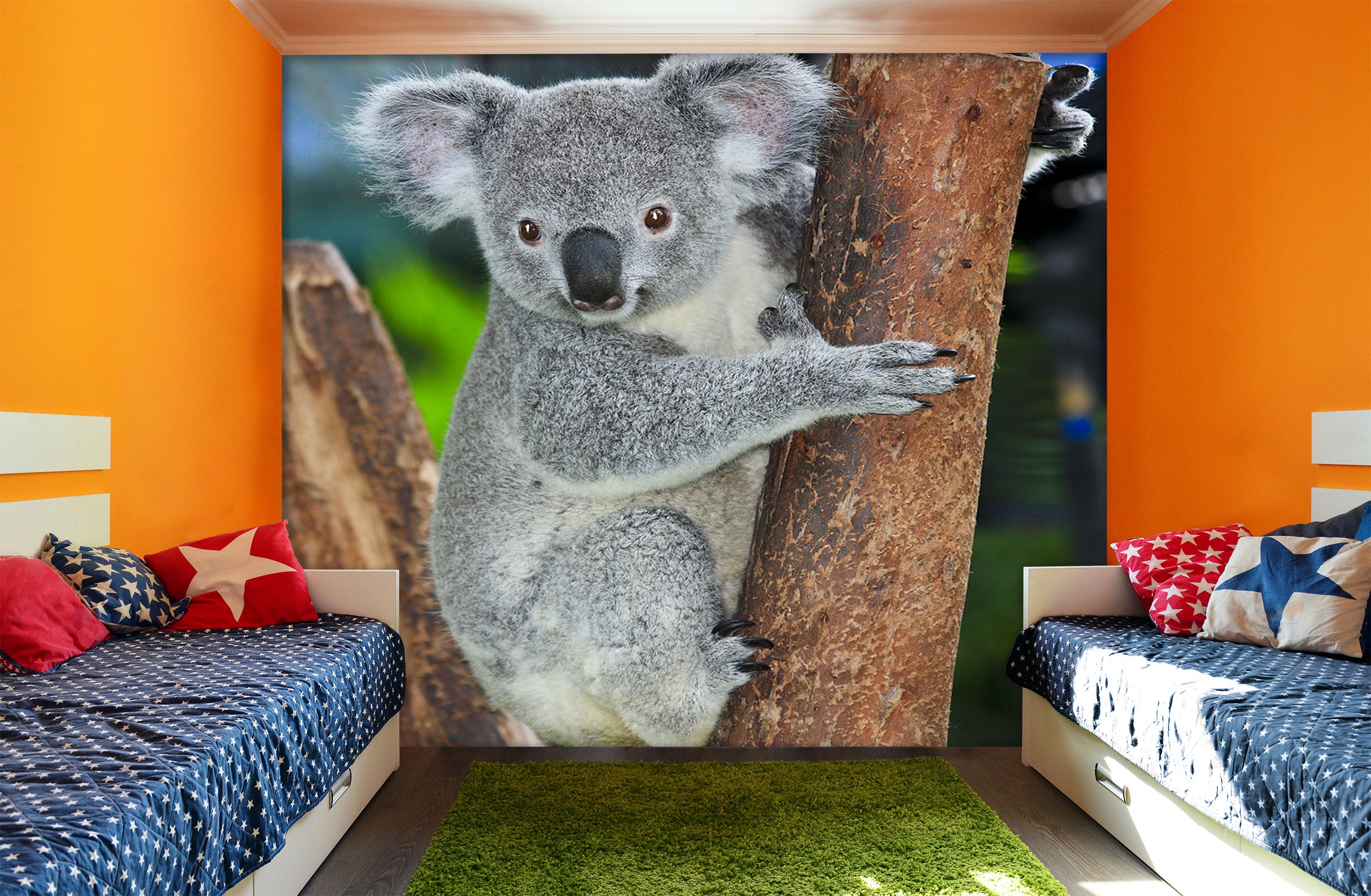 3D Koala Tree 307 Wall Murals