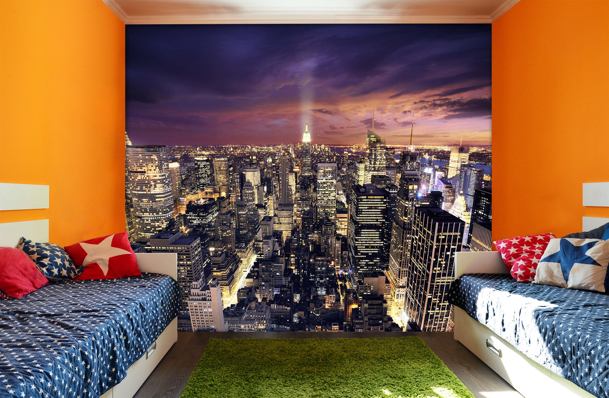 3D City Night 1690 Wall Murals