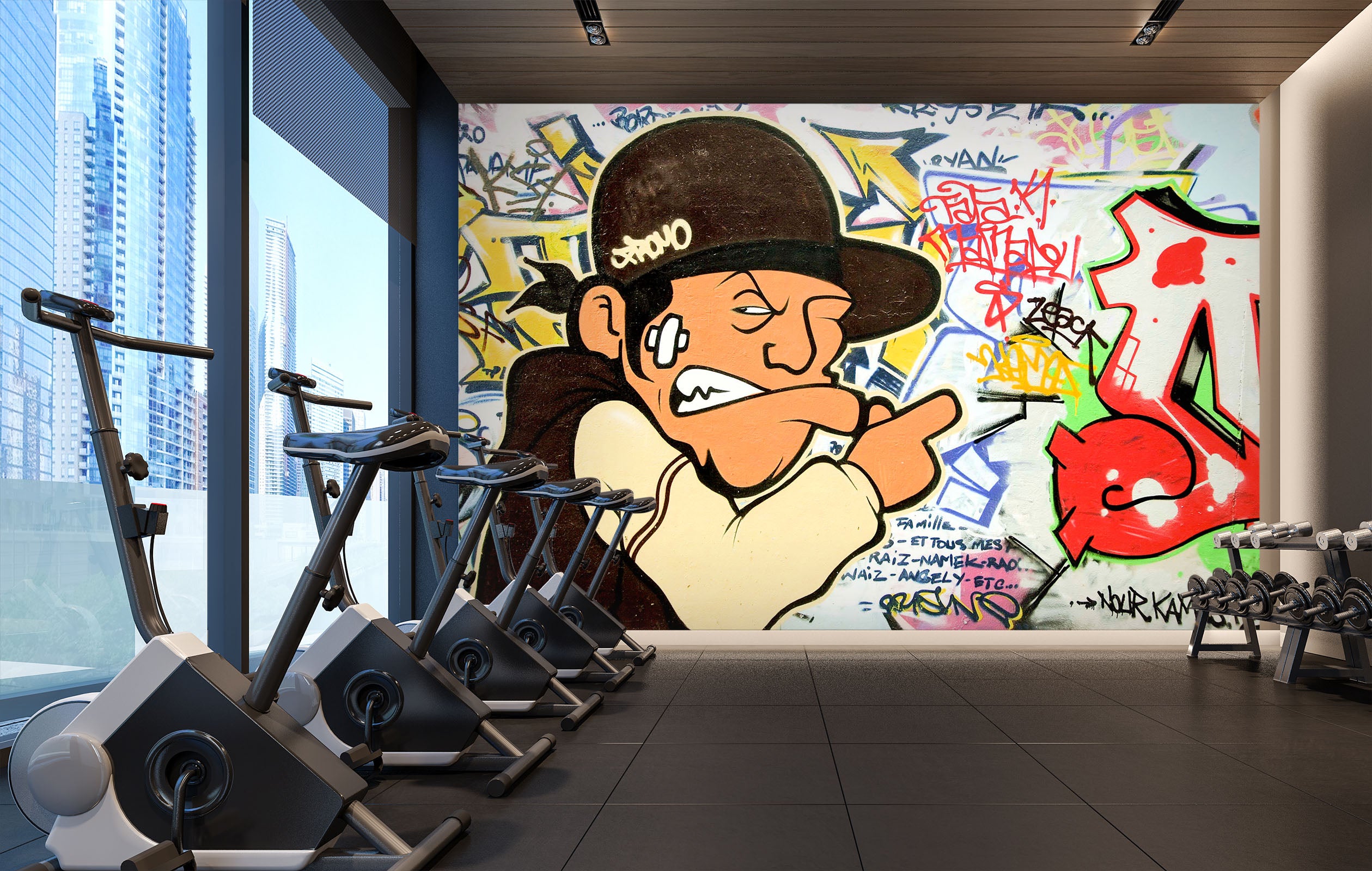 3D Cartoon Man 113 Wall Murals