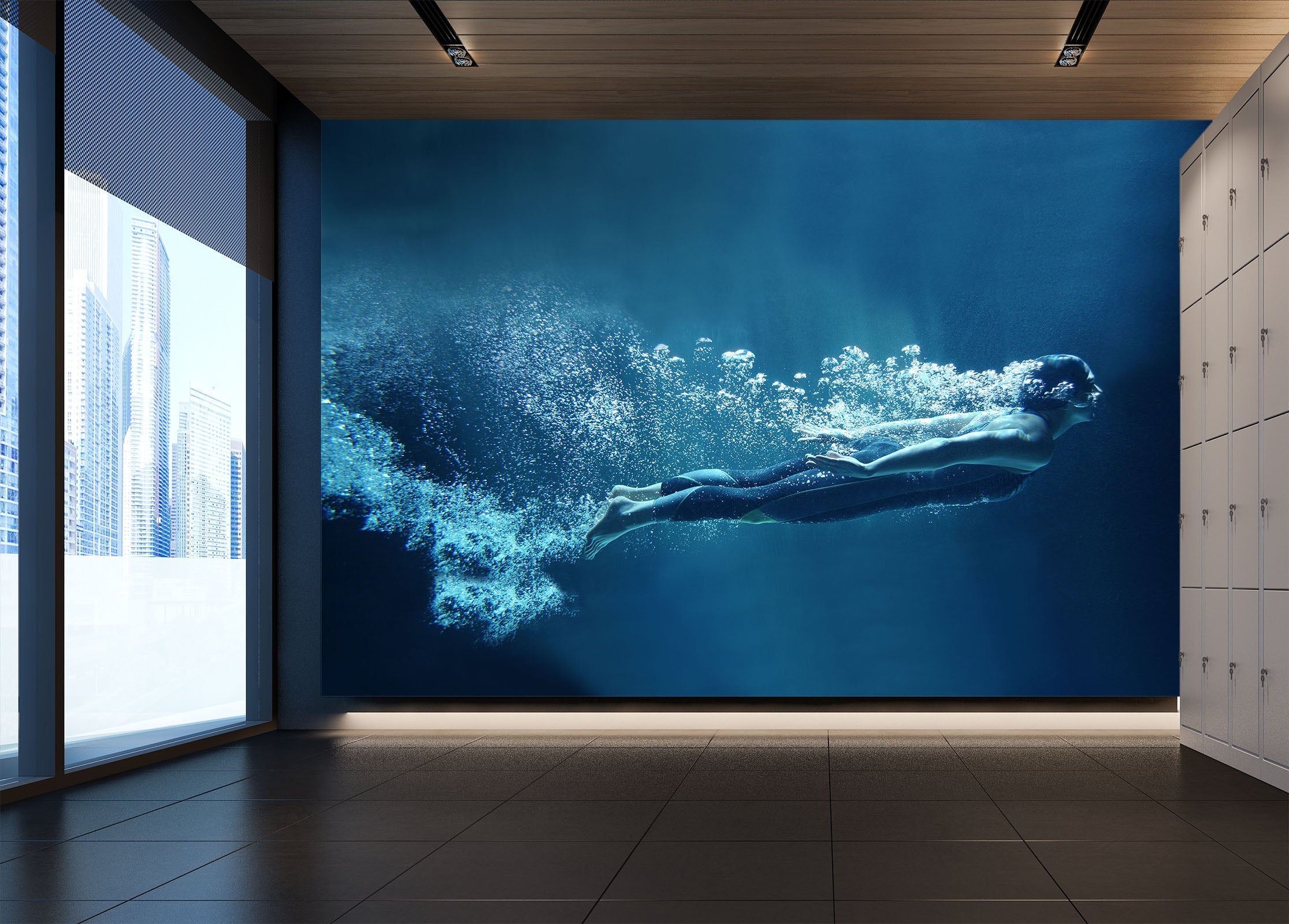 3D Submarine Diving 056 Wall Murals Wallpaper AJ Wallpaper 2 