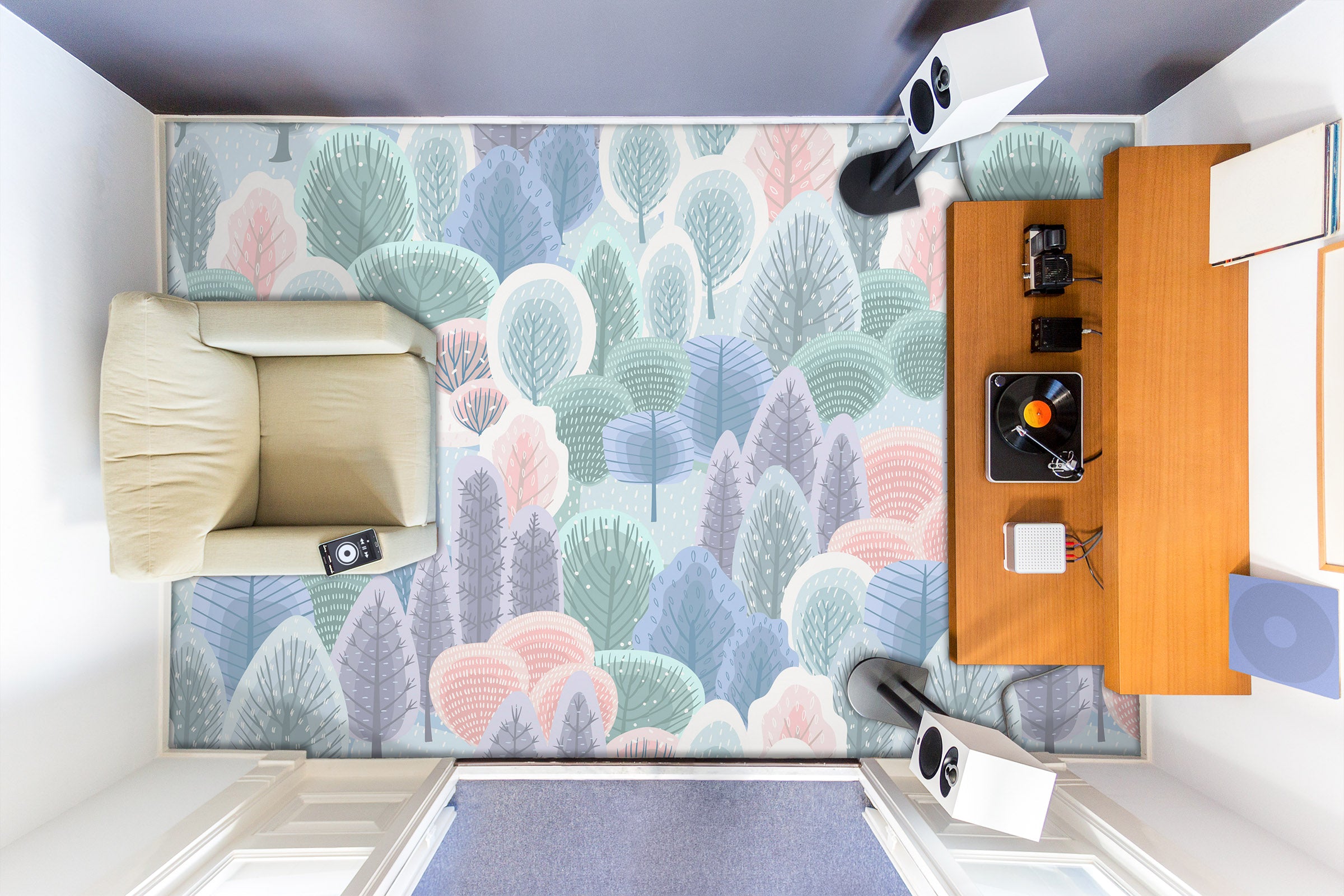 3D Elegant Colored Woods 1254 Floor Mural  Wallpaper Murals Self-Adhesive Removable Print Epoxy