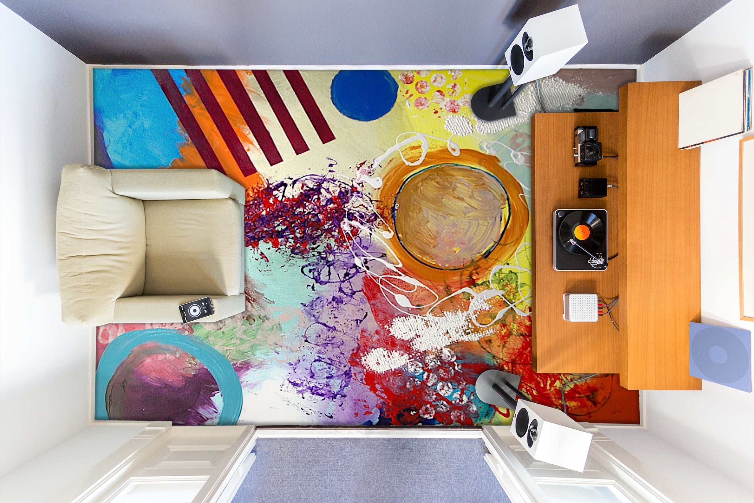 3D Paint Color Pattern 9507 Allan P. Friedlander Floor Mural  Wallpaper Murals Self-Adhesive Removable Print Epoxy