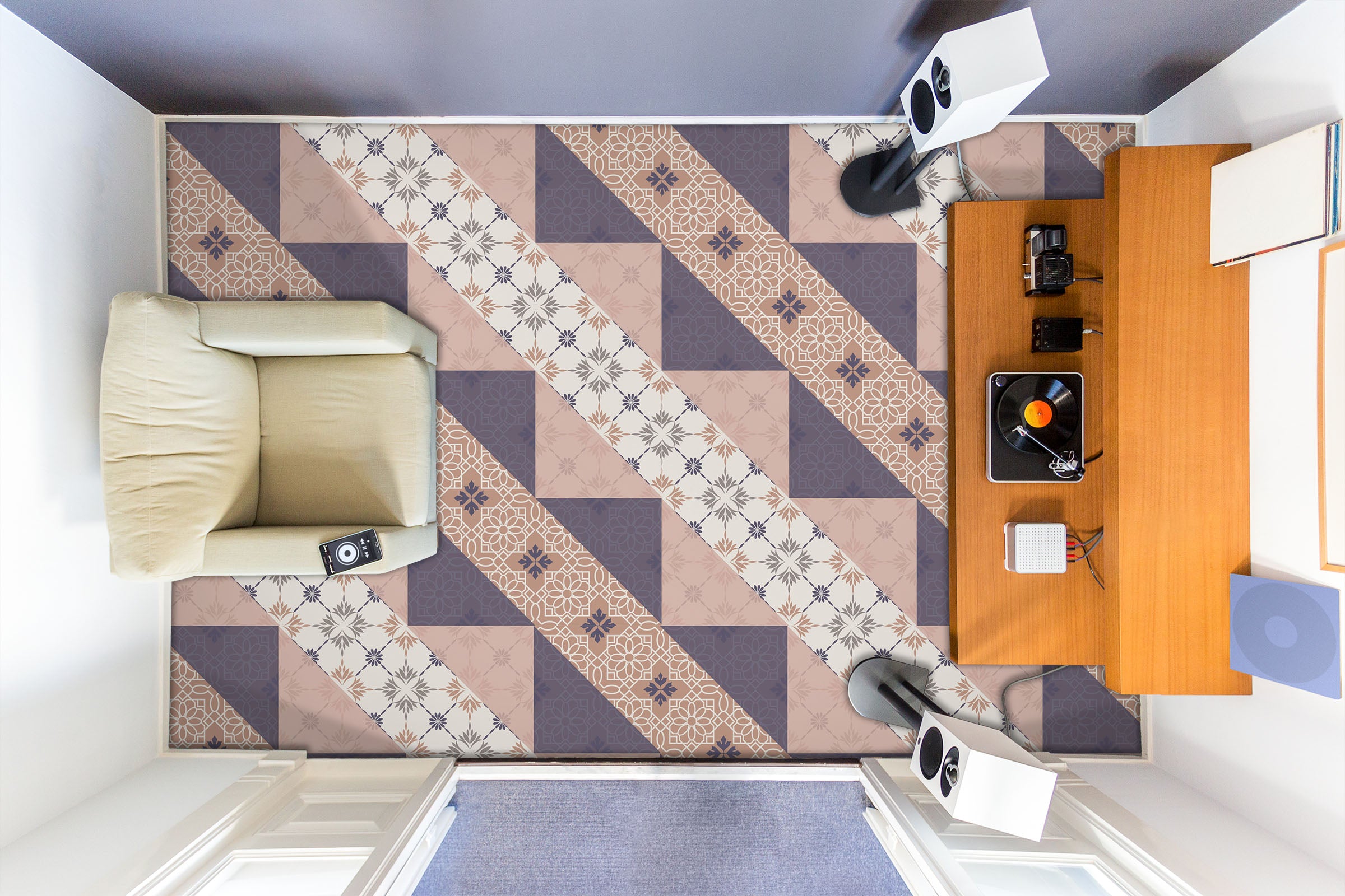 3D Romantic Color Pattern 818 Floor Mural  Wallpaper Murals Rug & Mat Print Epoxy waterproof bath floor