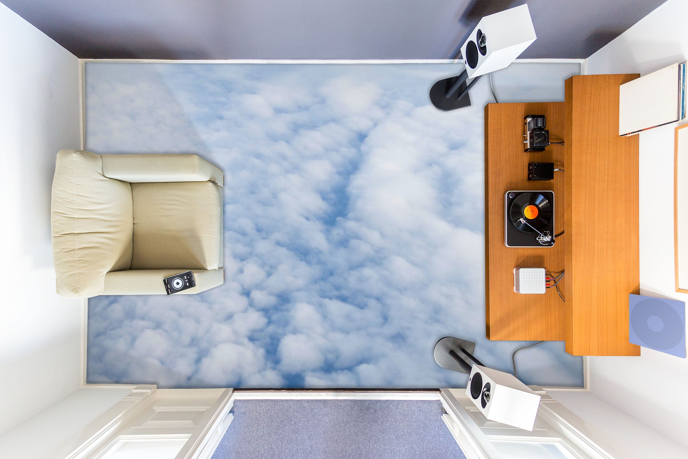 3D The Tenderness Of The Sky 640 Floor Mural  Wallpaper Murals Rug & Mat Print Epoxy waterproof bath floor