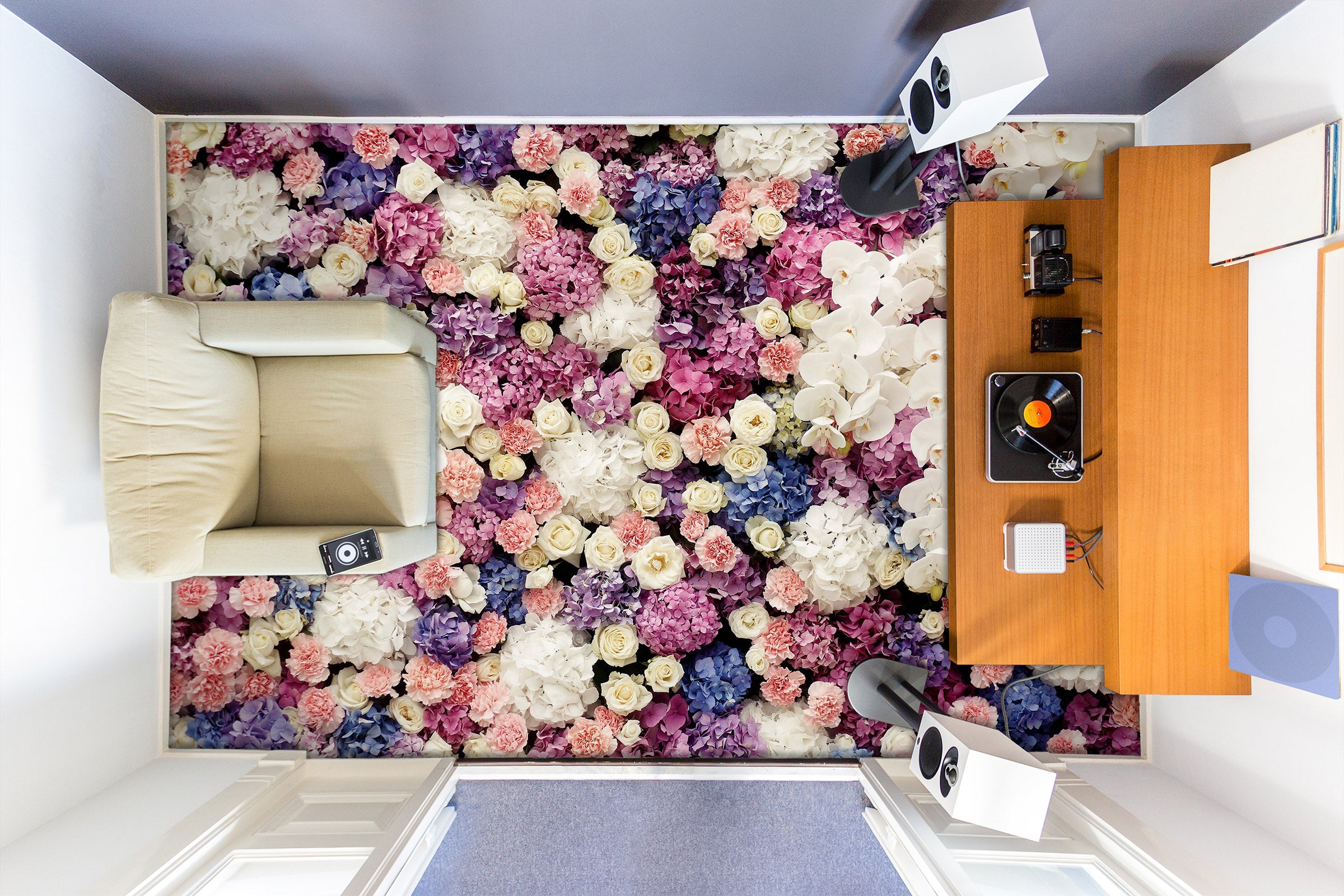 3D Rich And Pretty Flowers 565 Floor Mural  Wallpaper Murals Rug & Mat Print Epoxy waterproof bath floor