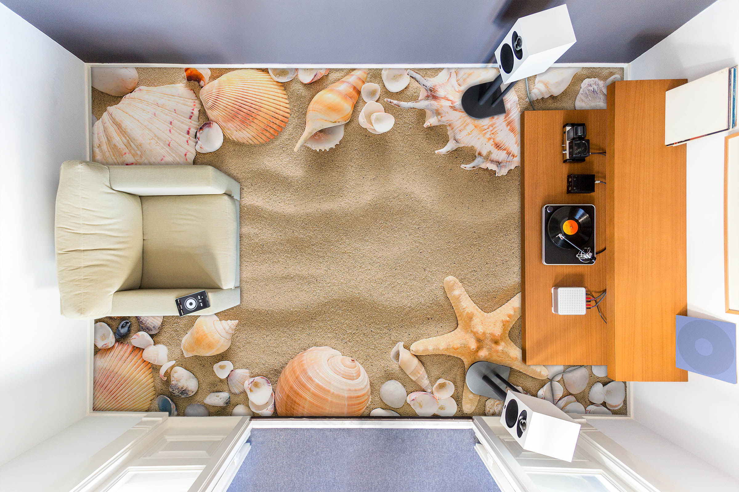 3D Leisurely Beach 388 Floor Mural  Wallpaper Murals Rug & Mat Print Epoxy waterproof bath floor