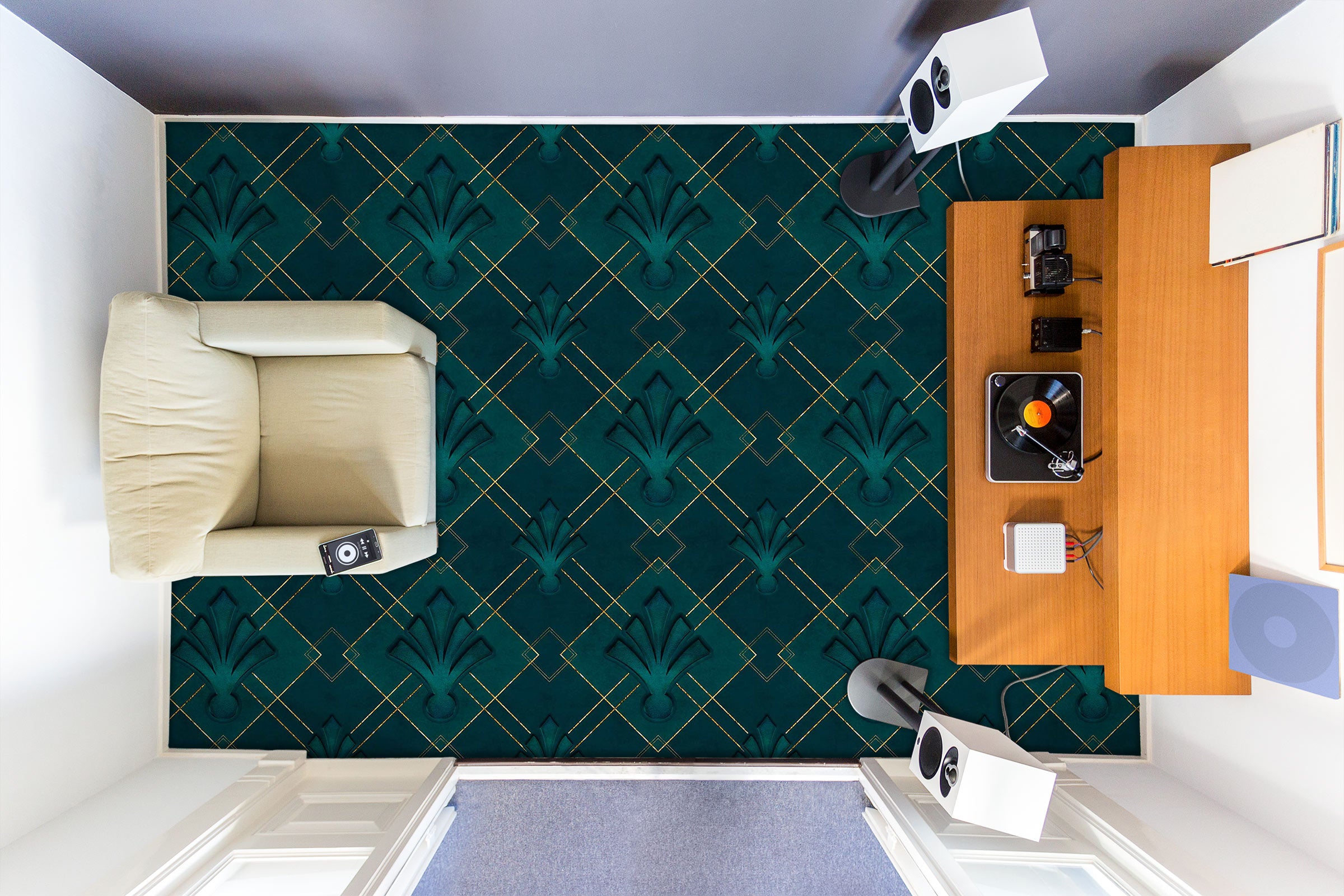 3D Argyle Pattern 102115 Andrea Haase Floor Mural  Wallpaper Murals Self-Adhesive Removable Print Epoxy