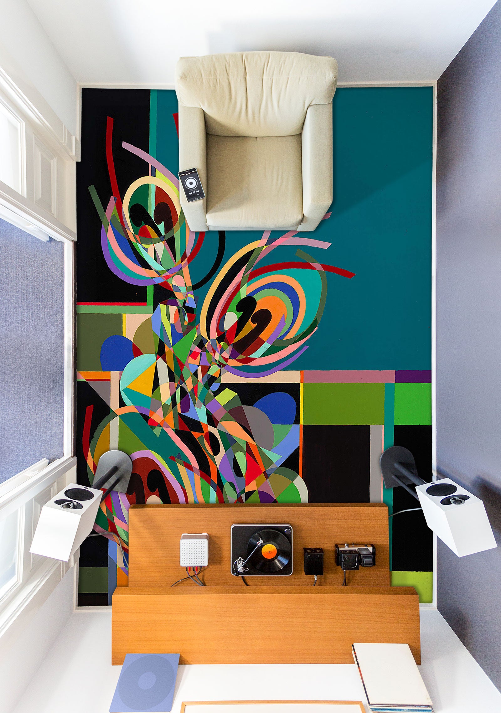 3D Colorful Graphic Pattern 96100 Allan P. Friedlander Floor Mural  Wallpaper Murals Self-Adhesive Removable Print Epoxy