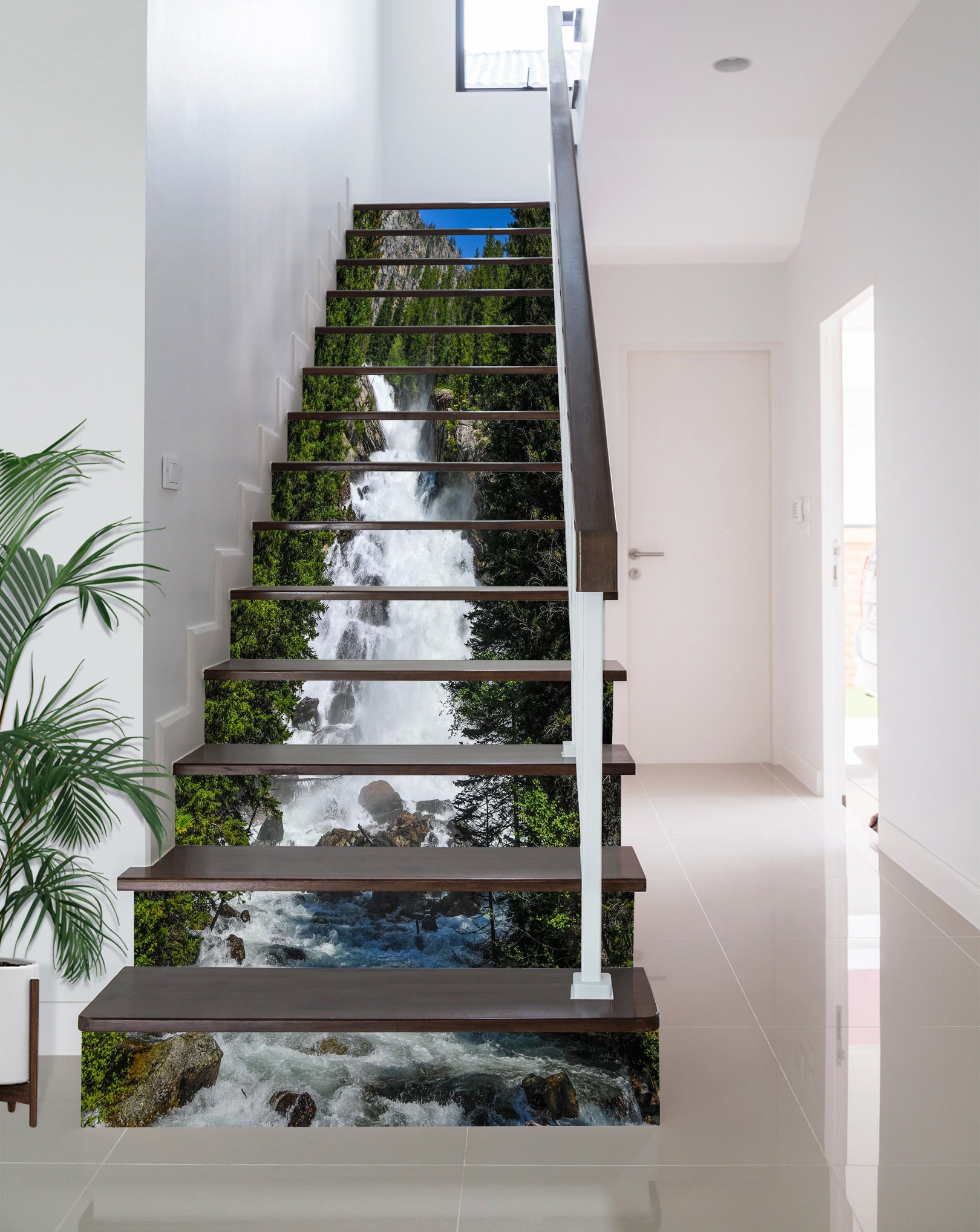 3D Charming Waterfall 355 Stair Risers