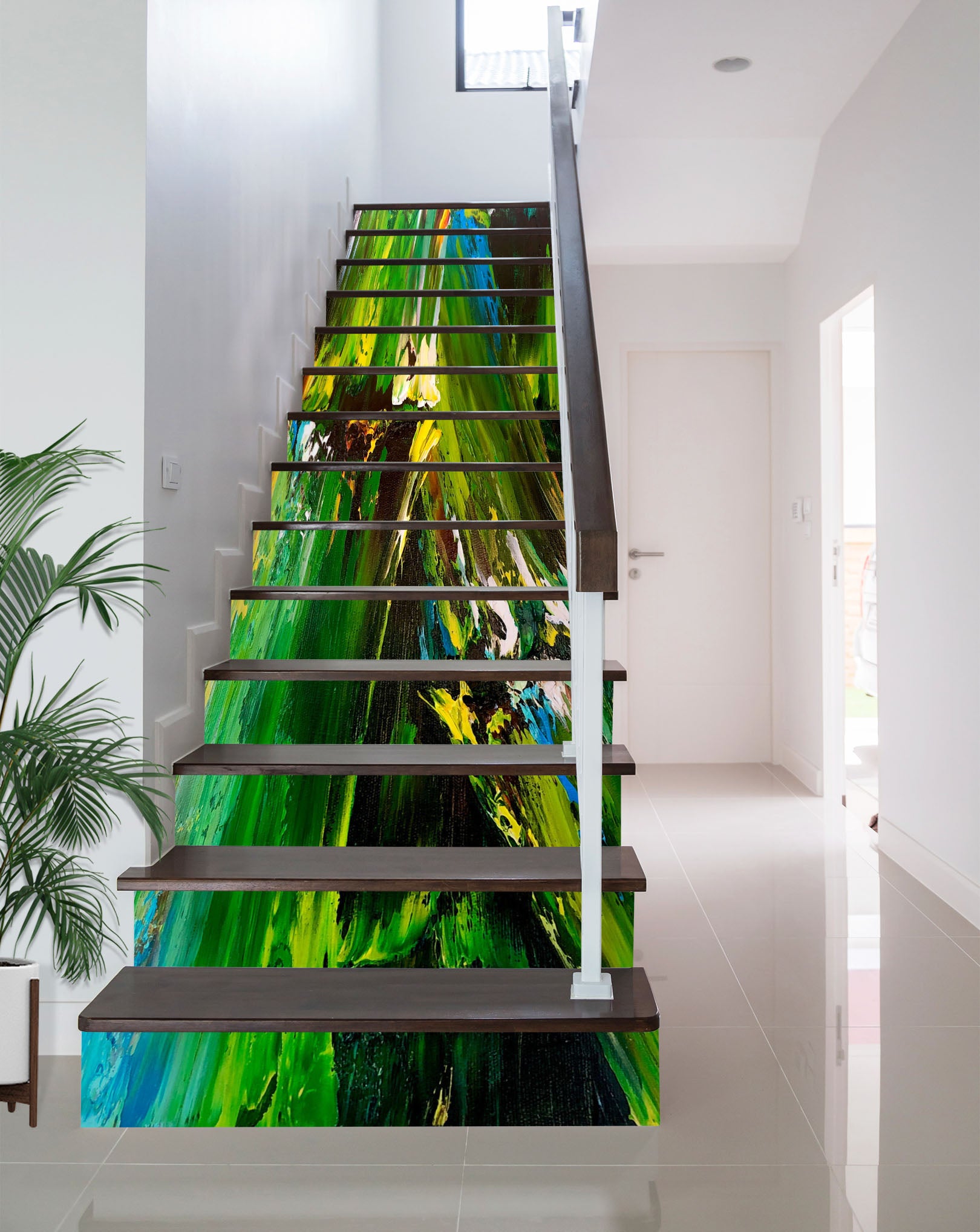 3D Green Oil Painting 821 Skromova Marina Stair Risers