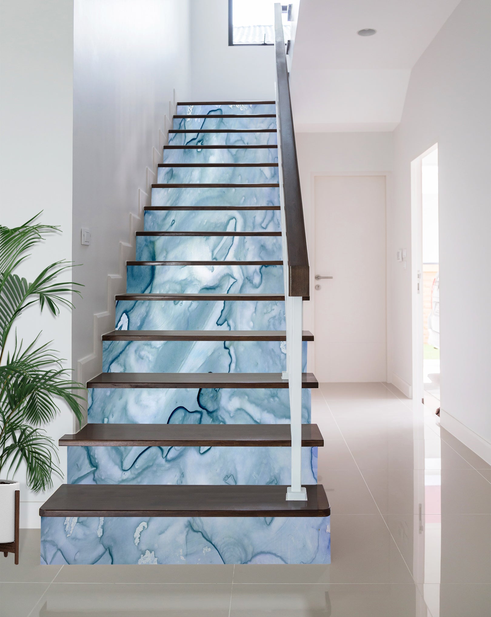 3D Light Blue Transparent 540 Stair Risers