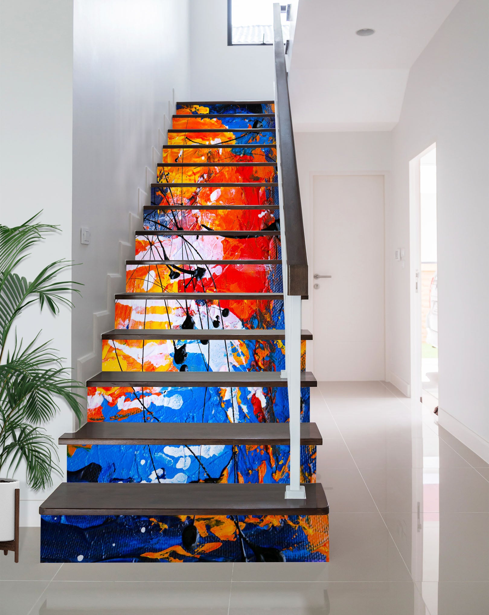 3D Artistic Oil Painting 555 Stair Risers