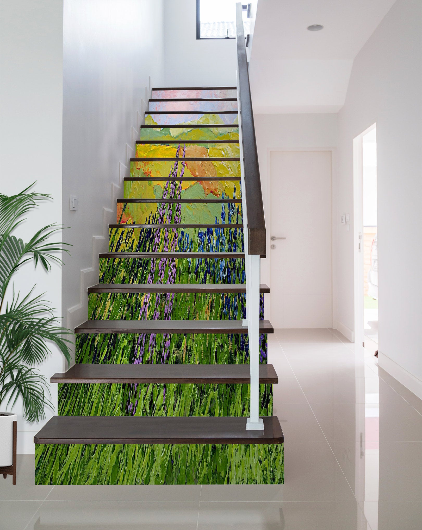 3D Grass Purple Flower 89188 Allan P. Friedlander Stair Risers