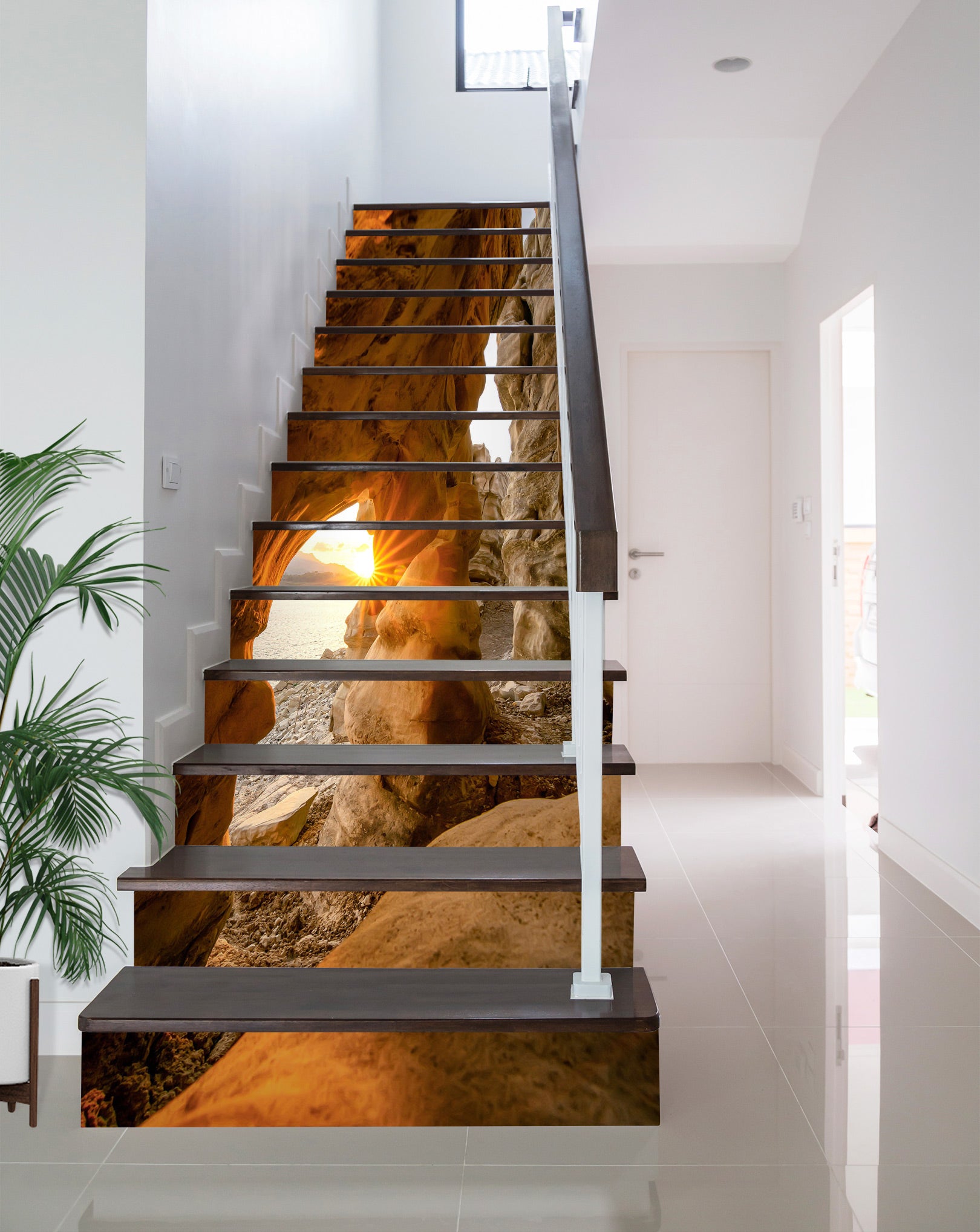 3D Sunshine On The Valley 445 Stair Risers