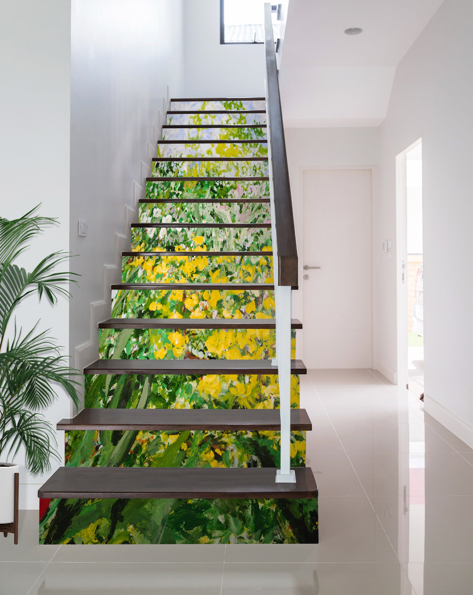 3D Yellow Flower Bush 90148 Allan P. Friedlander Stair Risers