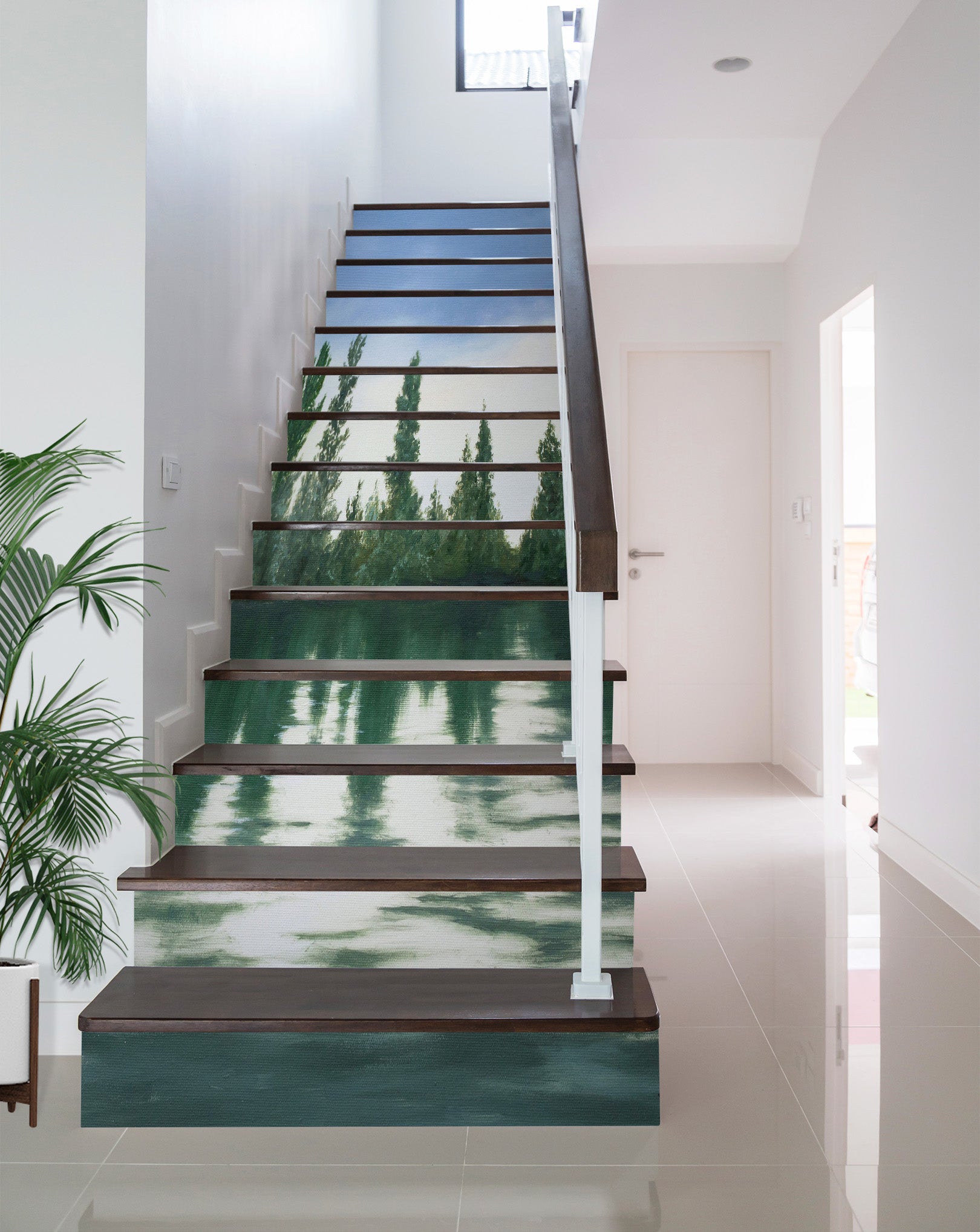 3D Trees Lake 9482 Marina Zotova Stair Risers