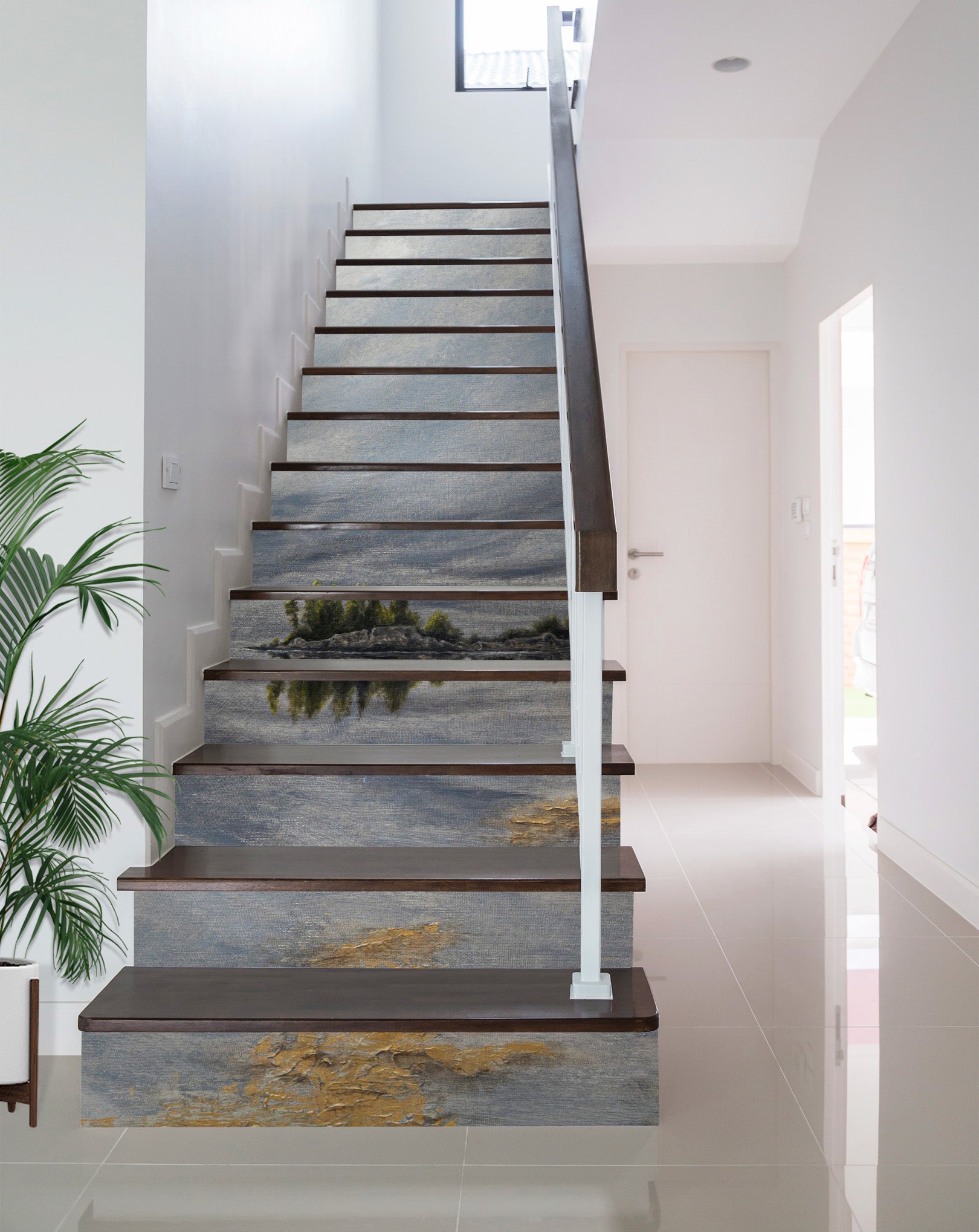 3D Tree Stone Painting 8812 Marina Zotova Stair Risers