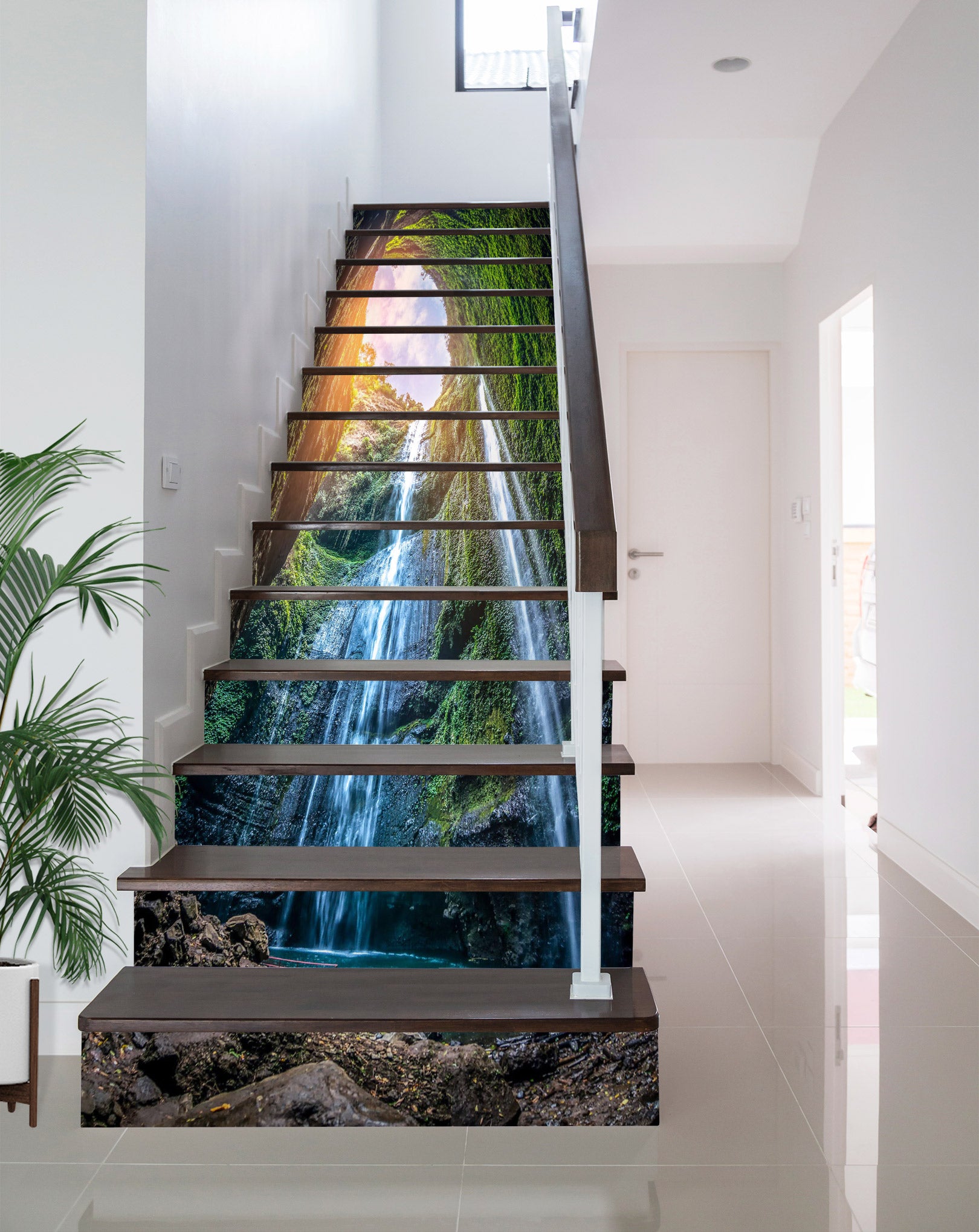 3D Sunshine Mountains And Water 350 Stair Risers